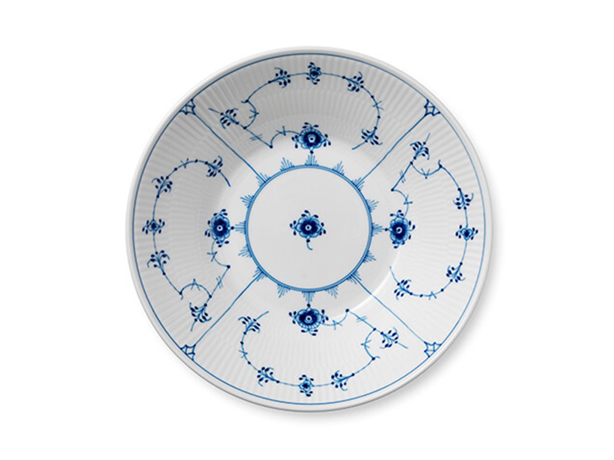 Royal Copenhagen Blue Fluted Plain Deep Plate 24 / ロイヤル