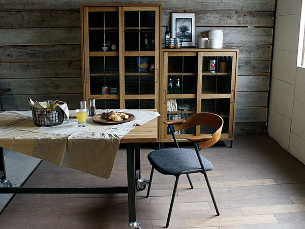 a.depeche cadeal slide glass cabinet low / アデペシュ カデル