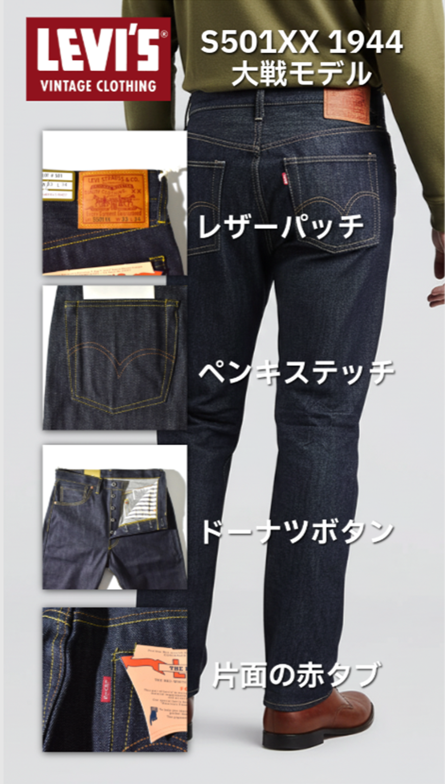 1944年製 S501XX 大戦モデルとは？戦時下で生まれたリーバイス501の