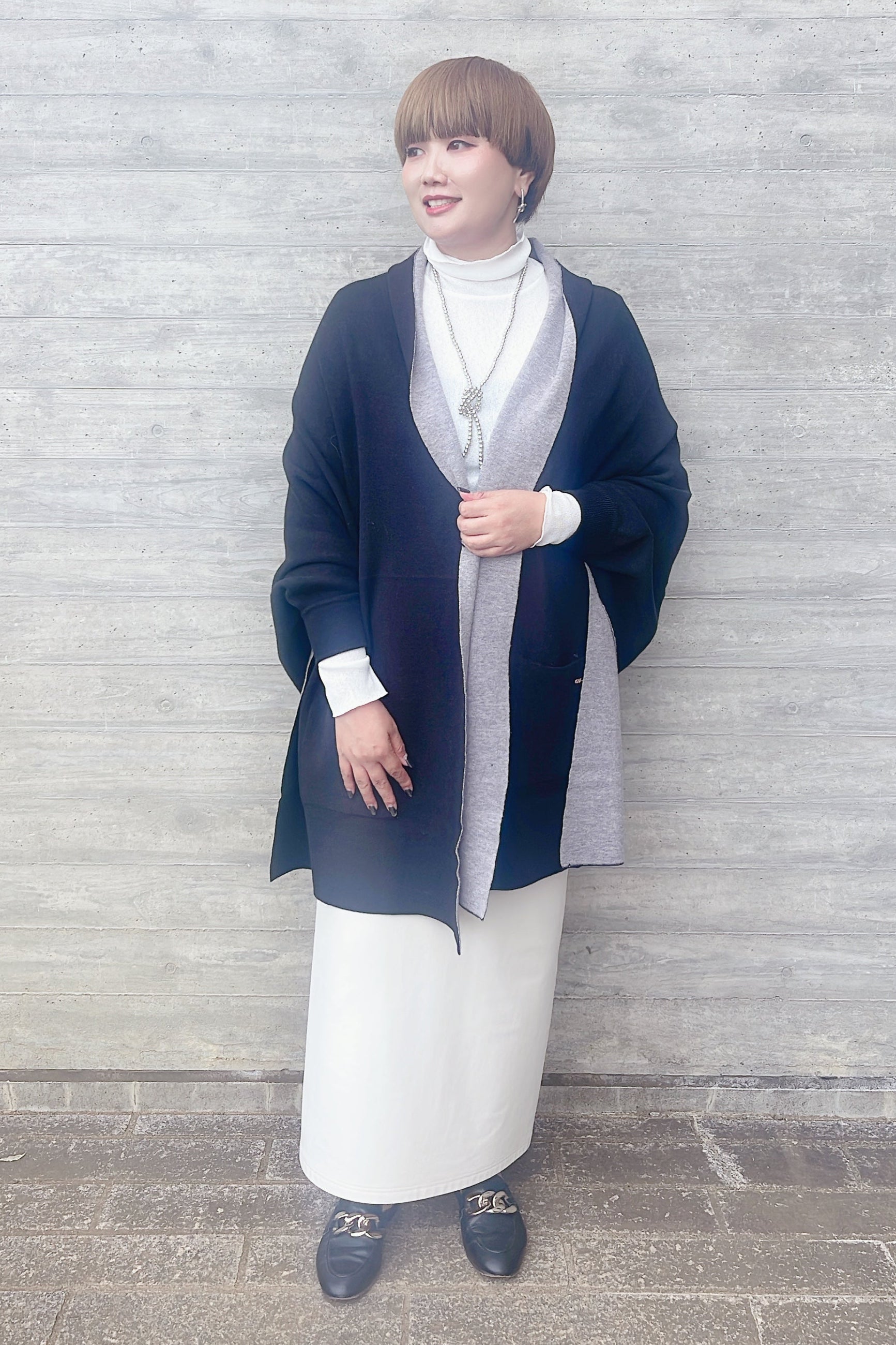 cafune】ウォームピケストレッチタイトスカート/545610