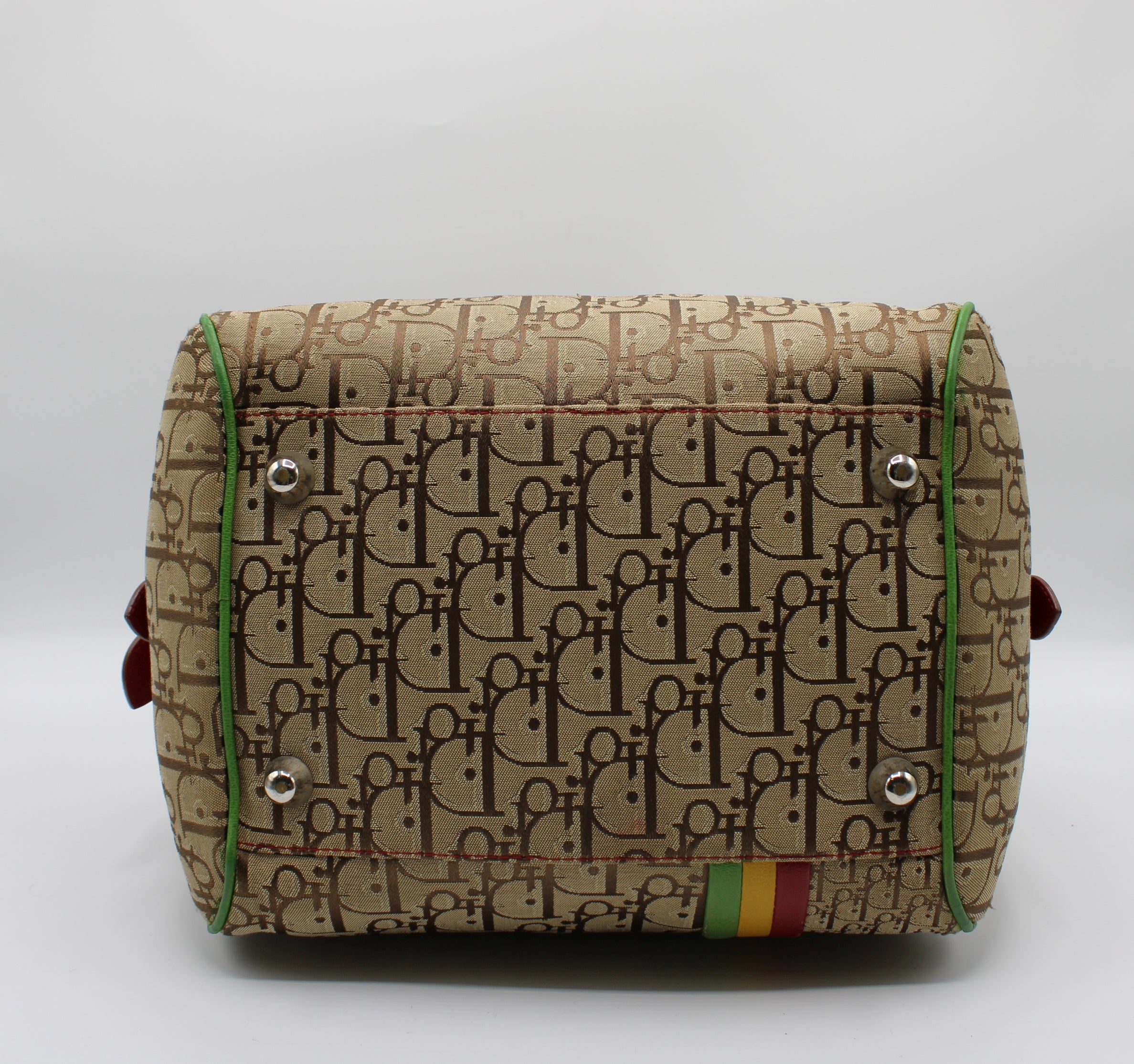 Christian Dior Beige Monogram Rasta Boston Bag