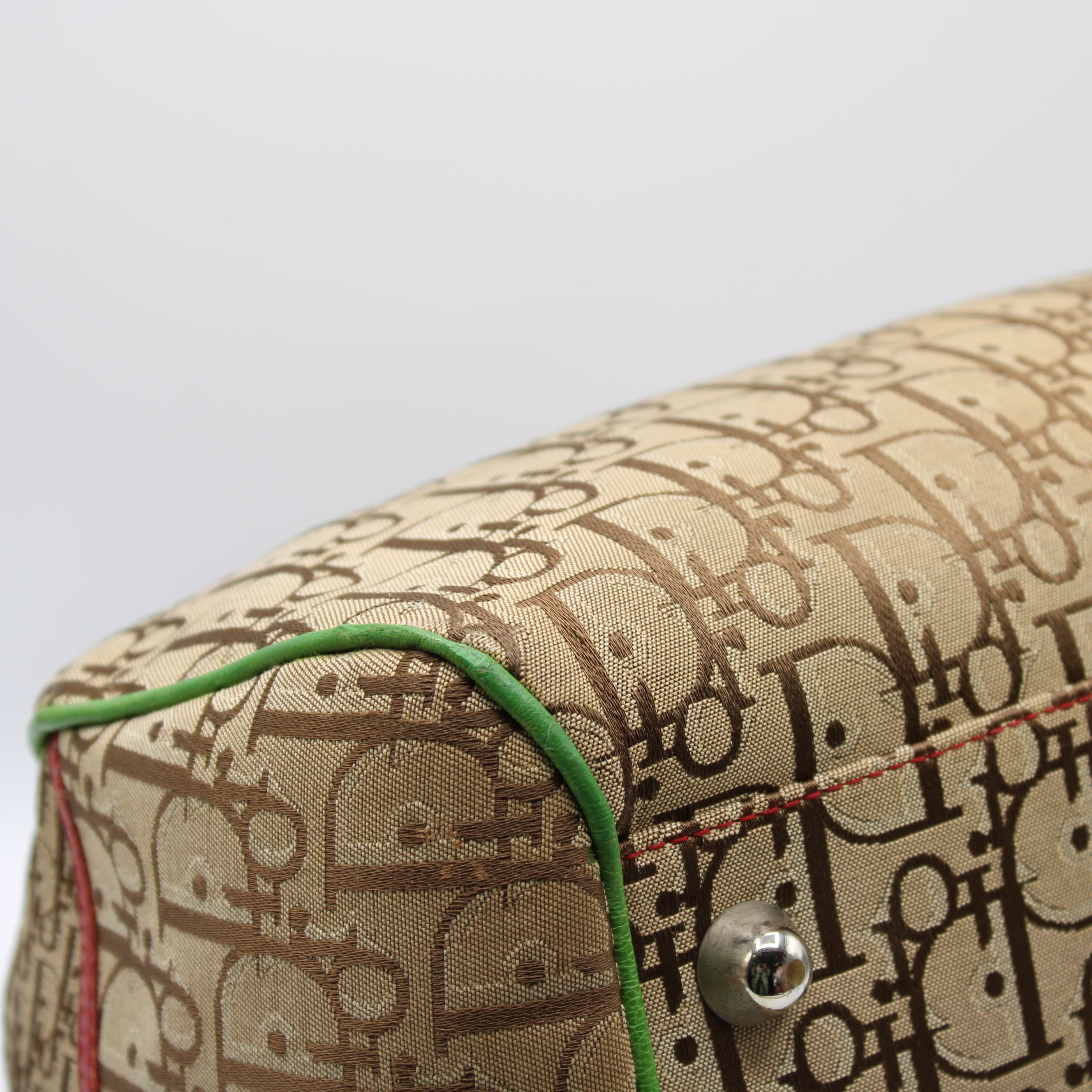 Christian Dior Beige Monogram Rasta Boston Bag