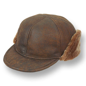 GENUINE LAMBSKIN JOCKEY CAP WITH CUFF - Special Purchase MADE IN