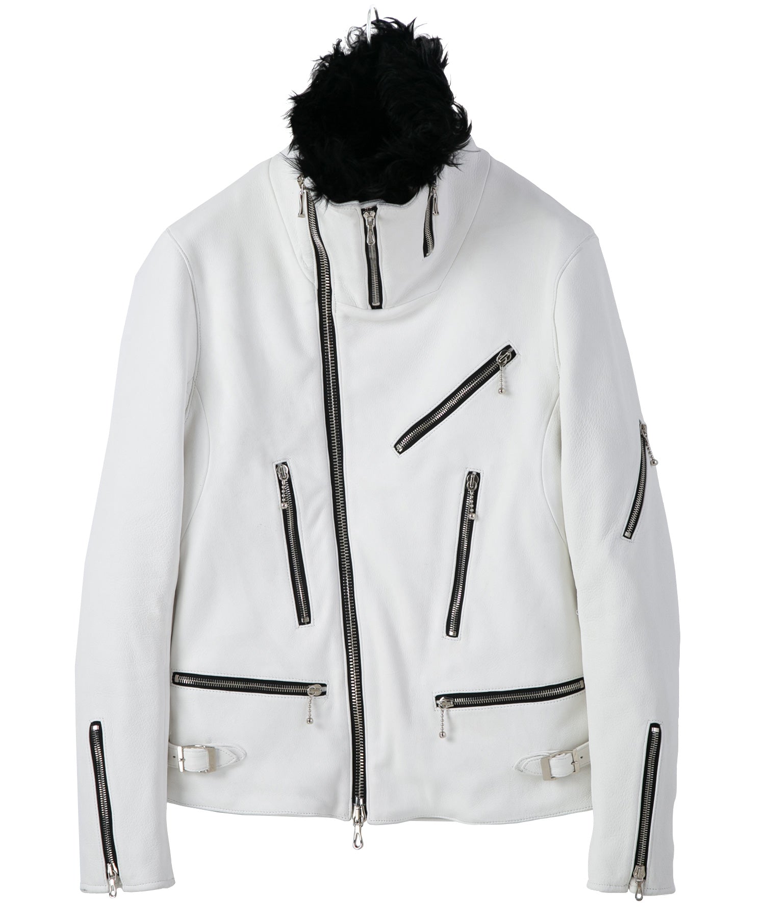 00s archive ライダースジャケット ホワイト モード系 変形 ギミック