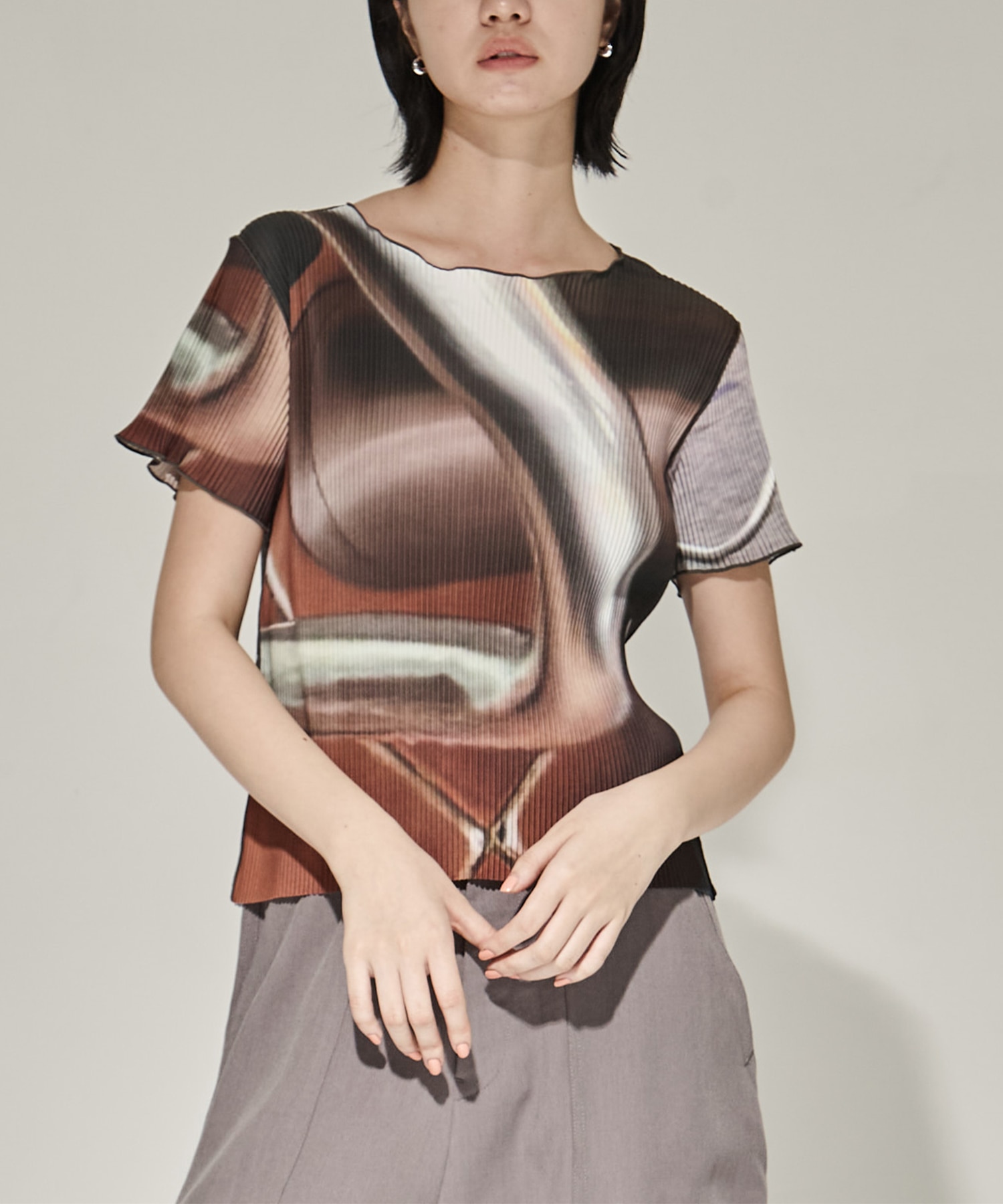 GRAPHIC WAVE TOP(FREE BROWN): kotohayokozawa: WOMENS｜ STUDIOUS