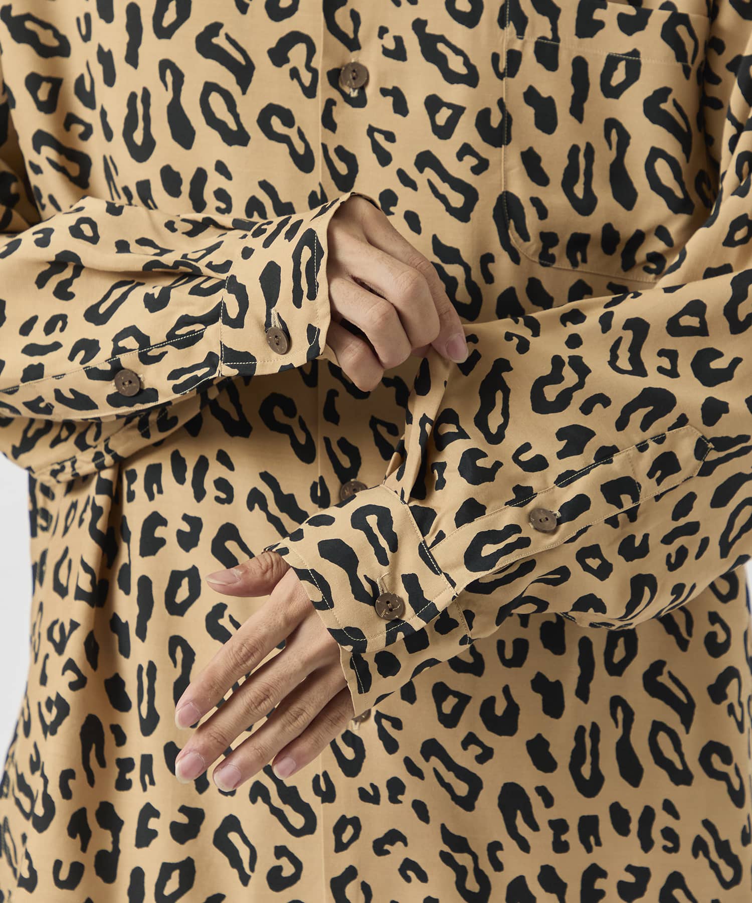 HAWAIIAN SHIRT L/S ( TYPE-1 )(M BEIGE): WACKO MARIA: MENS