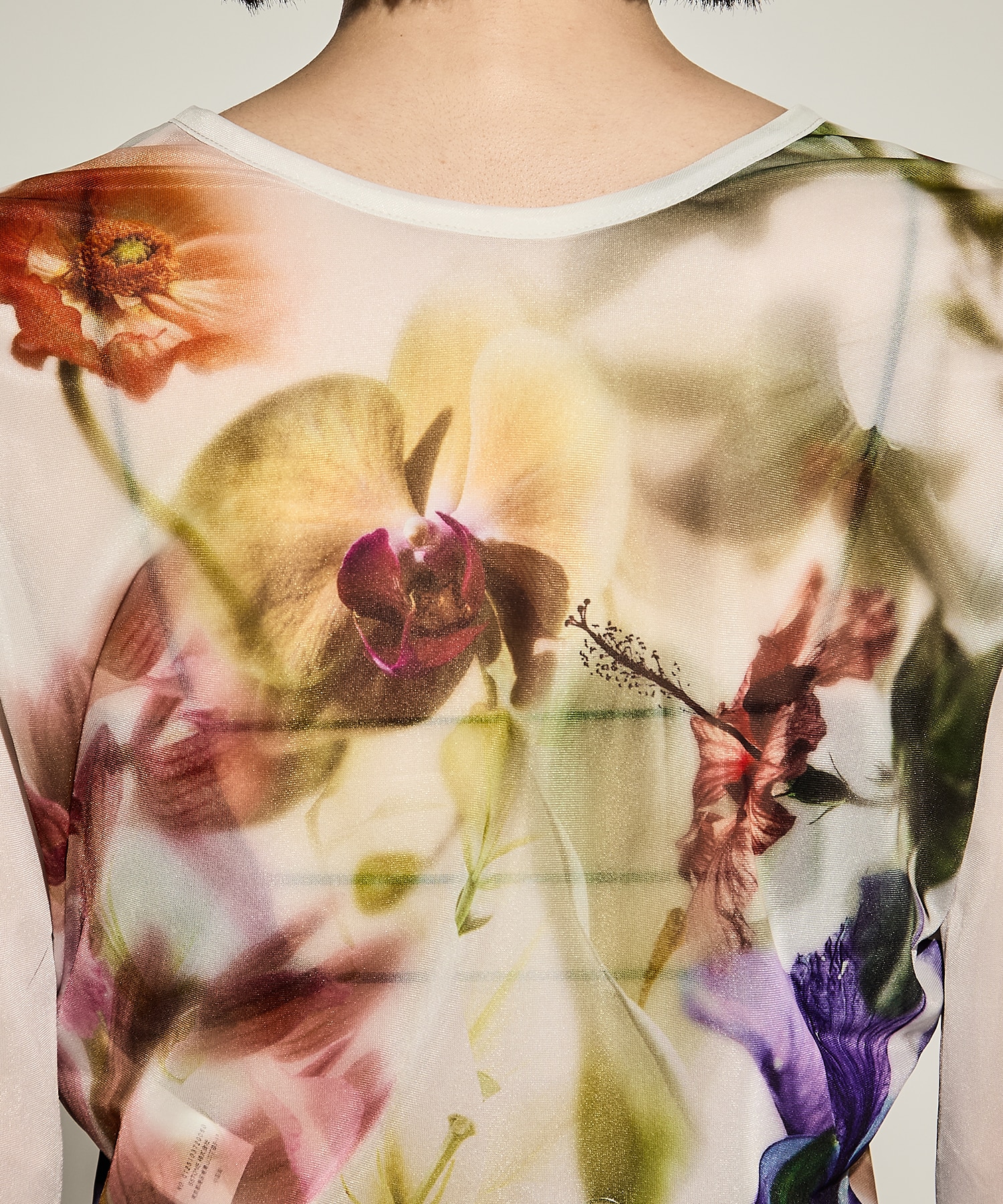 2WAY SMOKE FLOWER SHEER TOP(S IVORY): AMERI: WOMENS｜ STUDIOUS