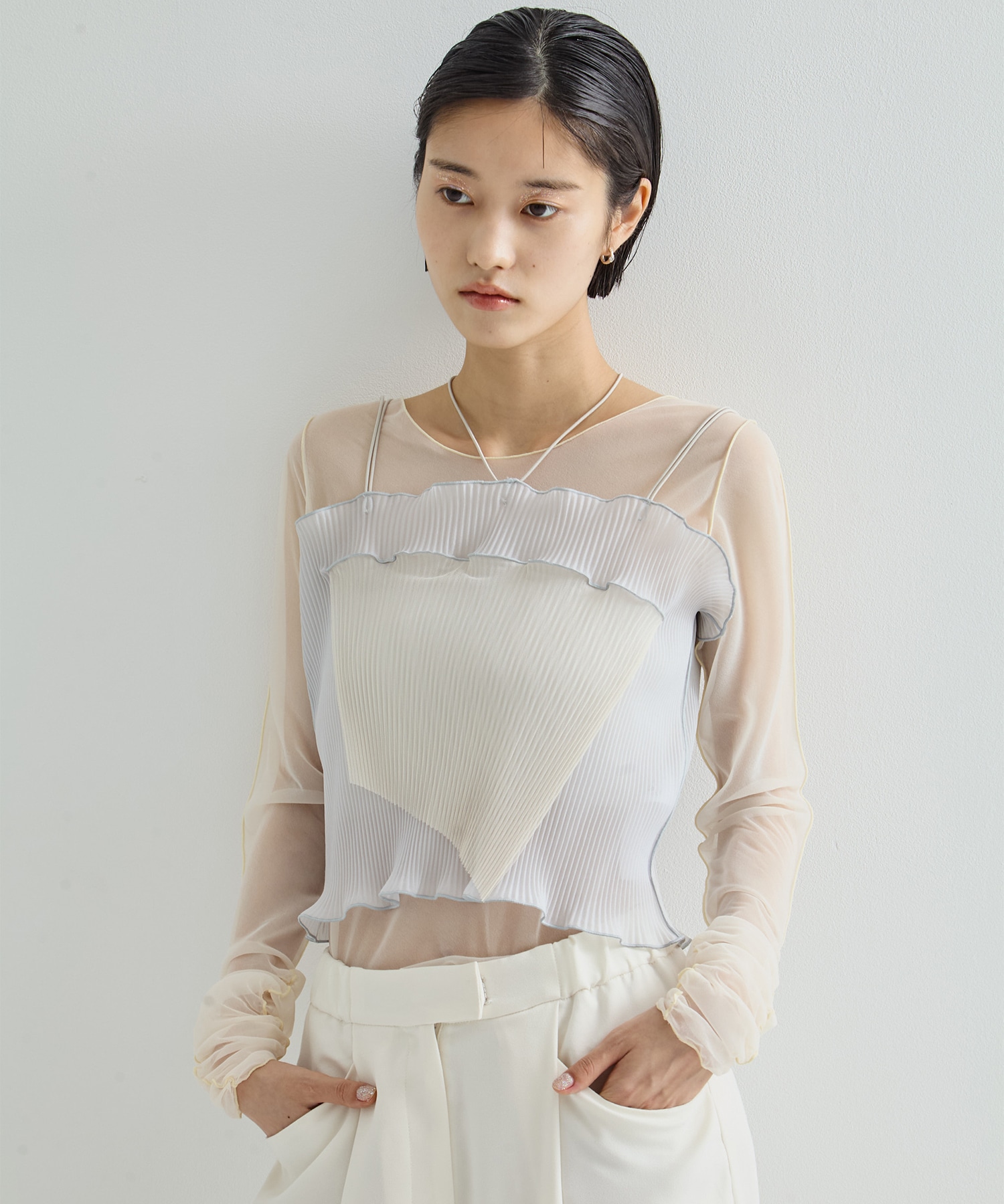 別注SHEER CAMISOLE(FREE GREY): kotohayokozawa: WOMENS｜ STUDIOUS