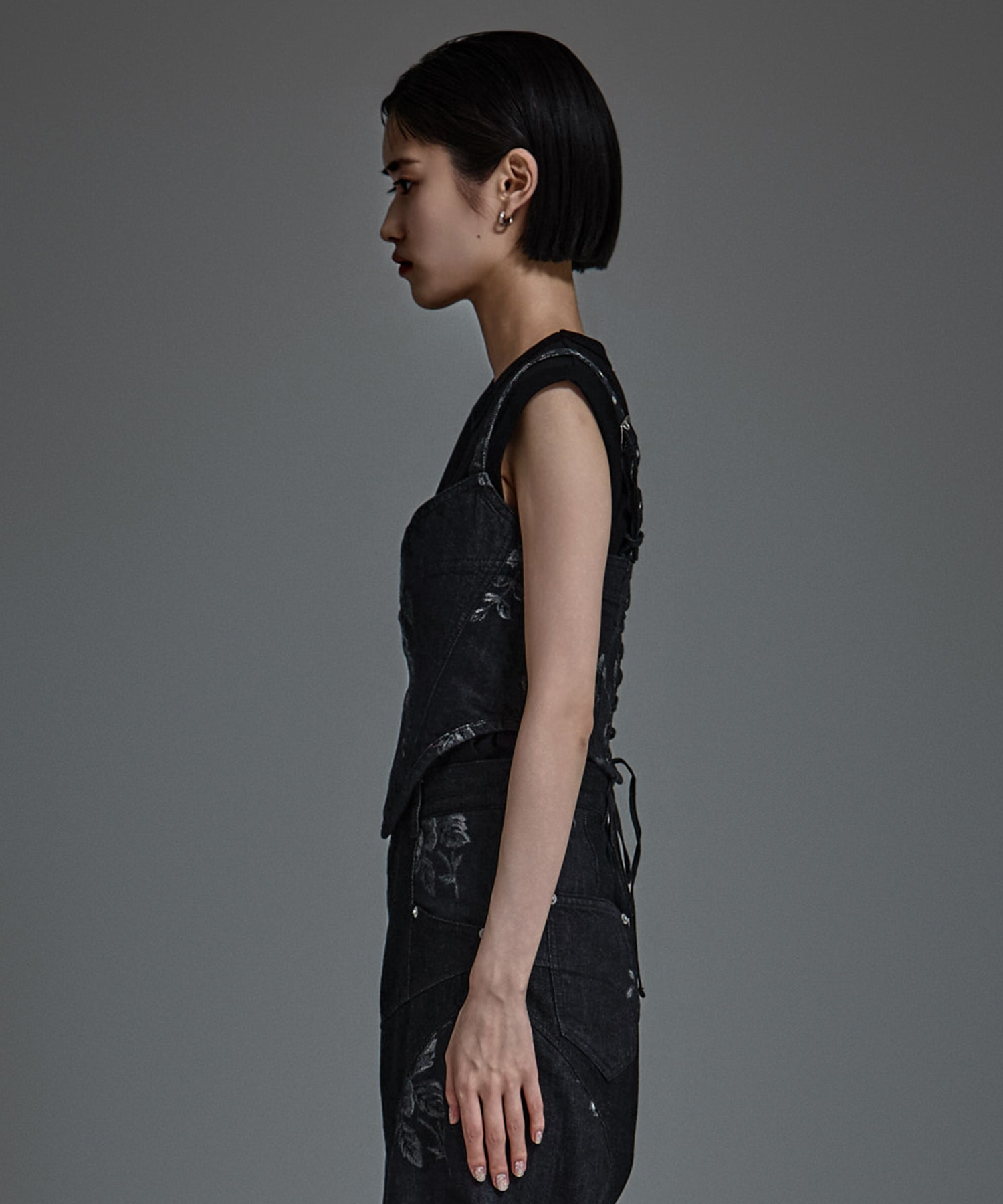 別注ROSE DENIM BUSTIER(1 BLACK): FETICO: WOMENS｜ STUDIOUS ONLINE