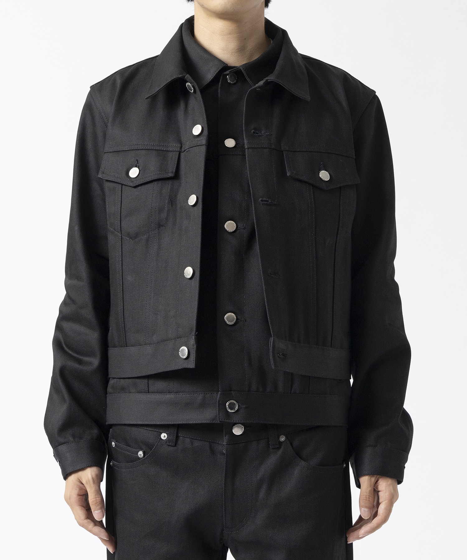 RIGID DENIM STACKED JACKET | JOHN LAWRENCE SULLIVAN