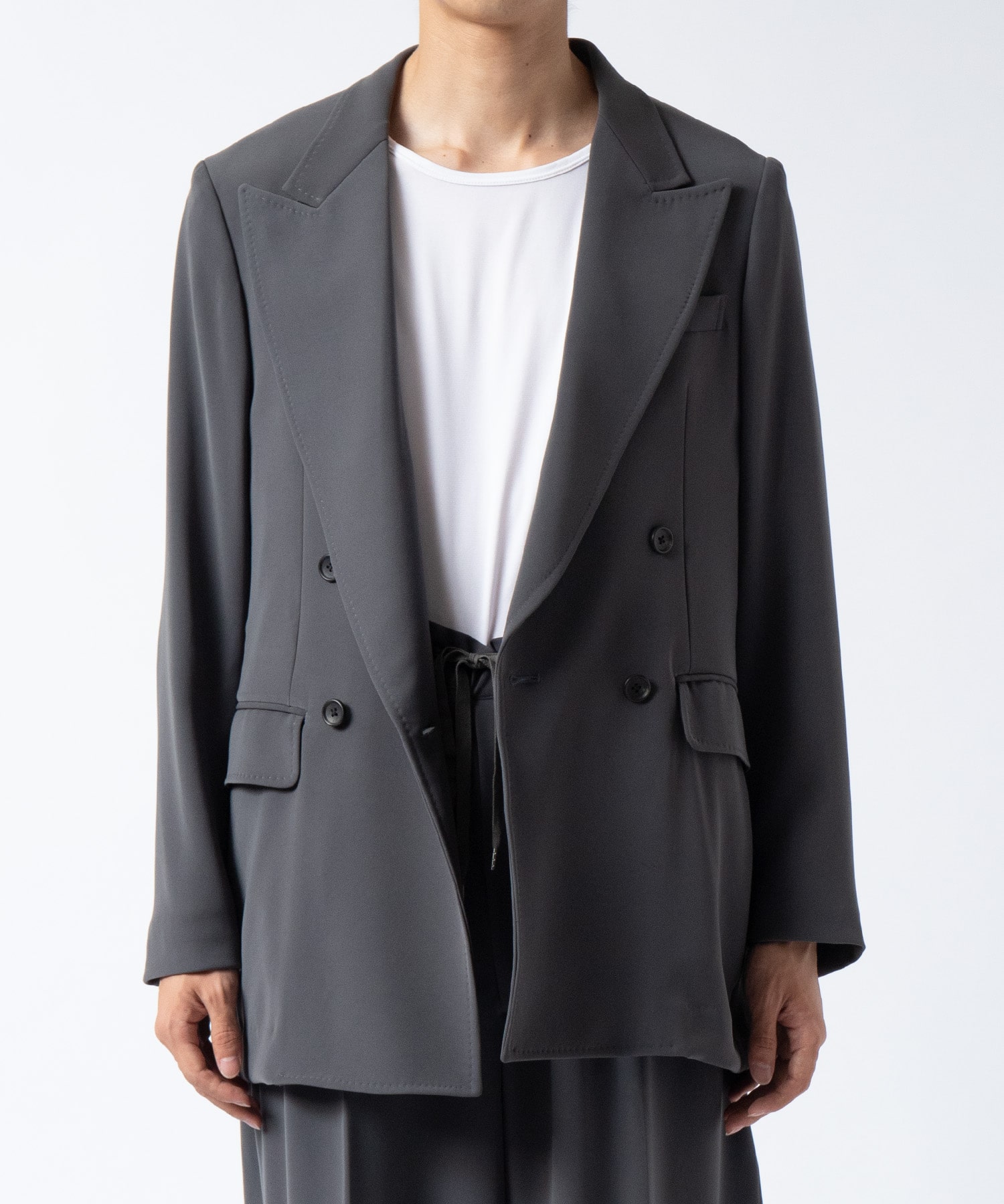 DOUBLE BREASTED JACKET(3 GREY): RAINMAKER: MENS｜ STUDIOUS ONLINE