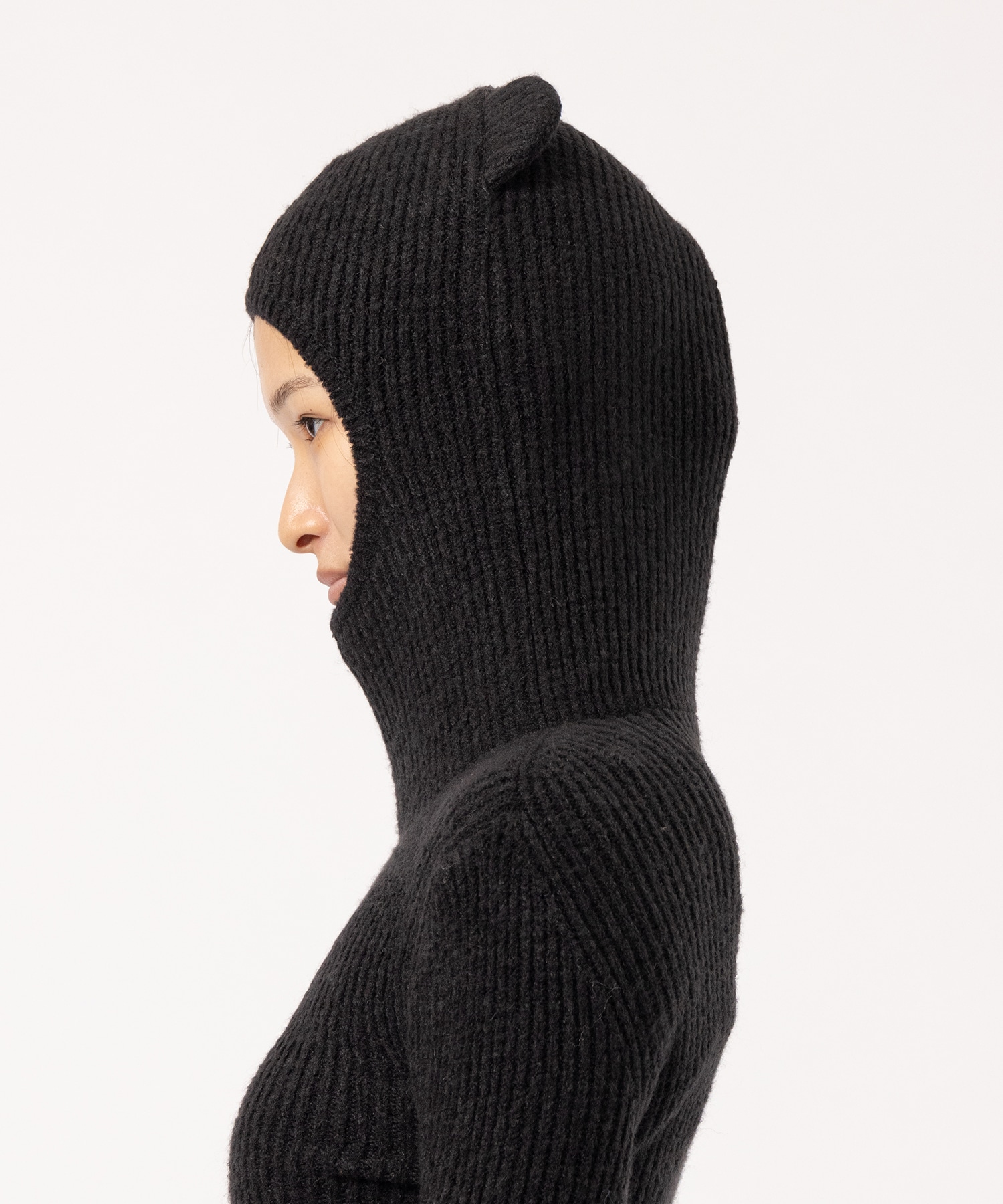 Bear Balaclava Knit(S BLACK): BASICKS: WOMENS｜ STUDIOUS ONLINE