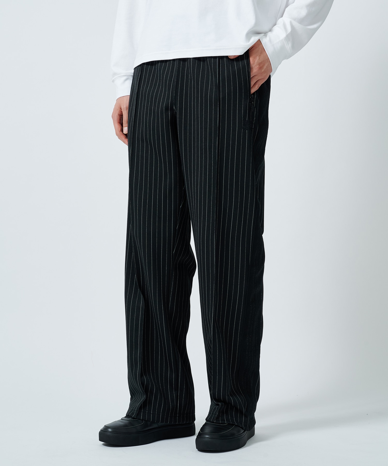 別注 〉Track Pant - Poly Jq / Braiding | NEEDLES
