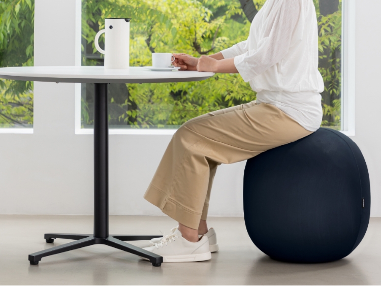 ＆MEDICAL/MALLOW オーバルバランスボール -場所を取らず座りやすい