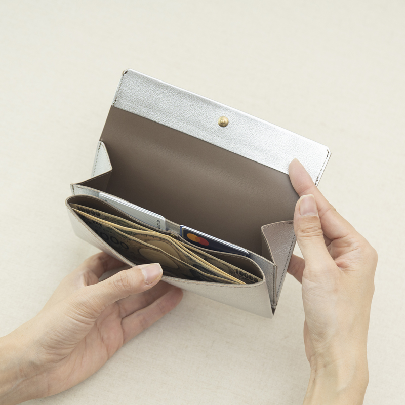 SAFUJI/ミニ長財布うすめ スタイルストア限定色 -限定生産の箔レザー版