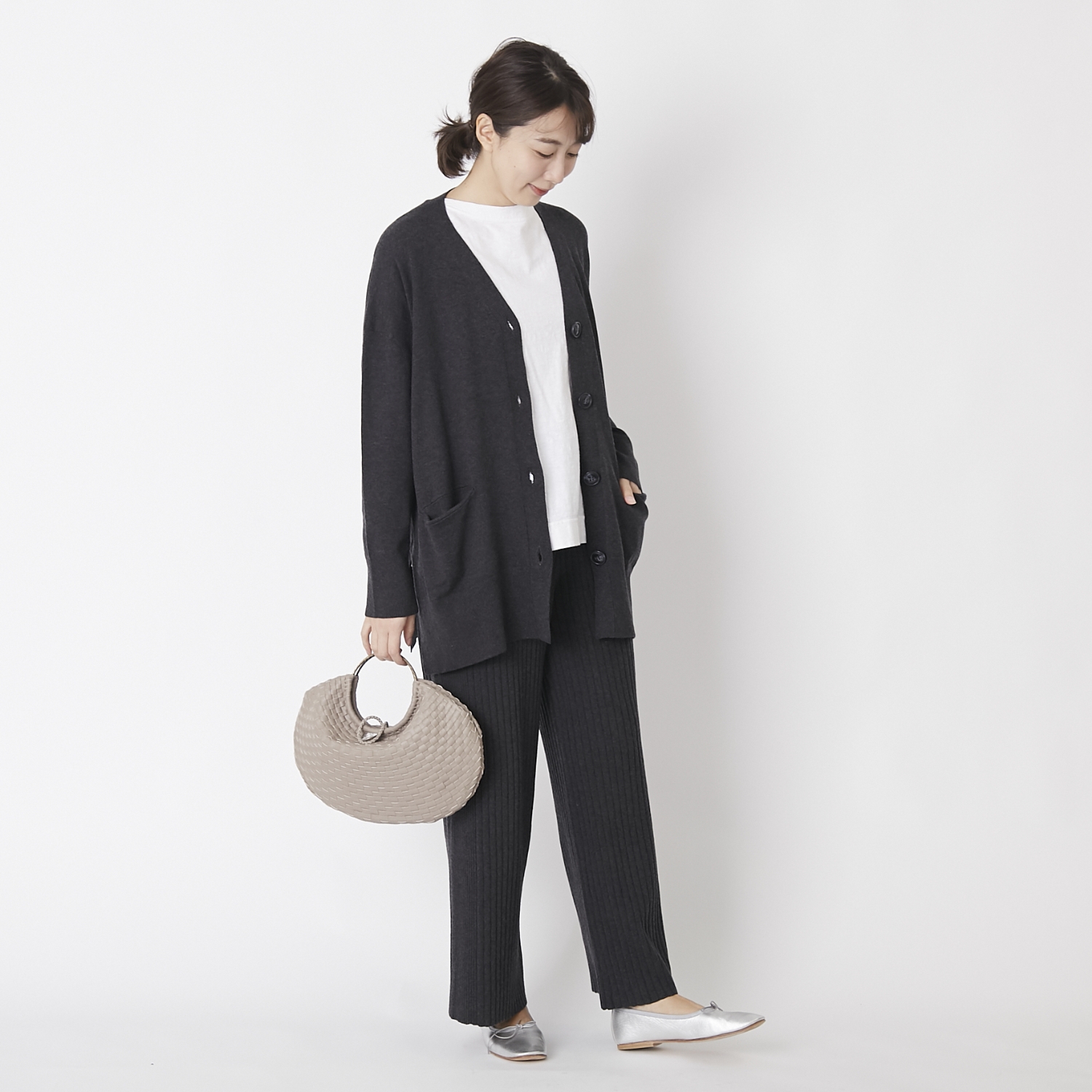 DRESS HERSELF/シルクウールニットパンツ -お出かけにも対応