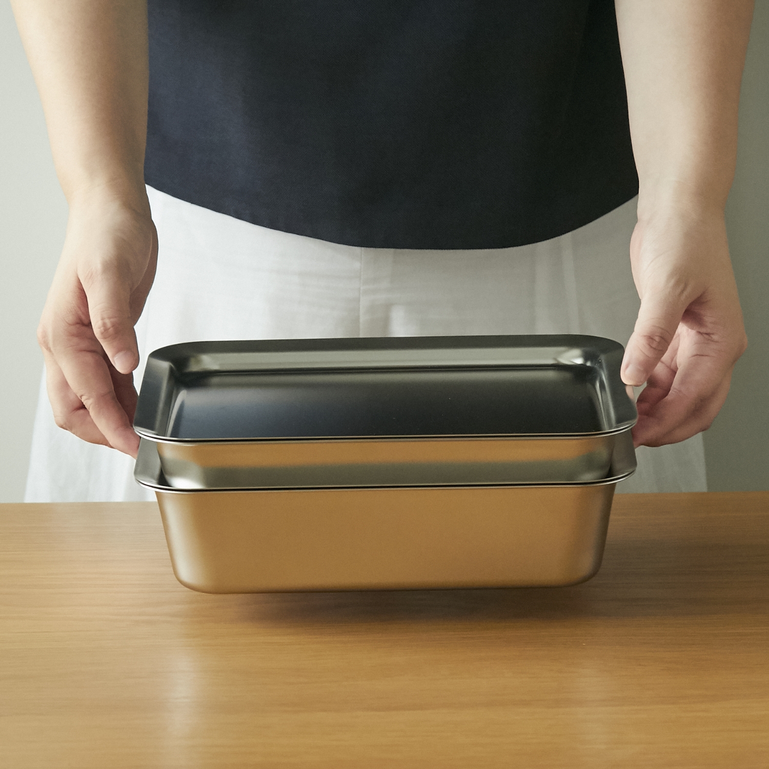 Three Snow 新越ワークス/角ざる&フタ付バット8点セット -調理