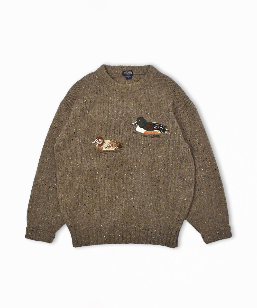 KENNETH GORDON アニマル刺繍 ウール ニット セーター L - Synergy