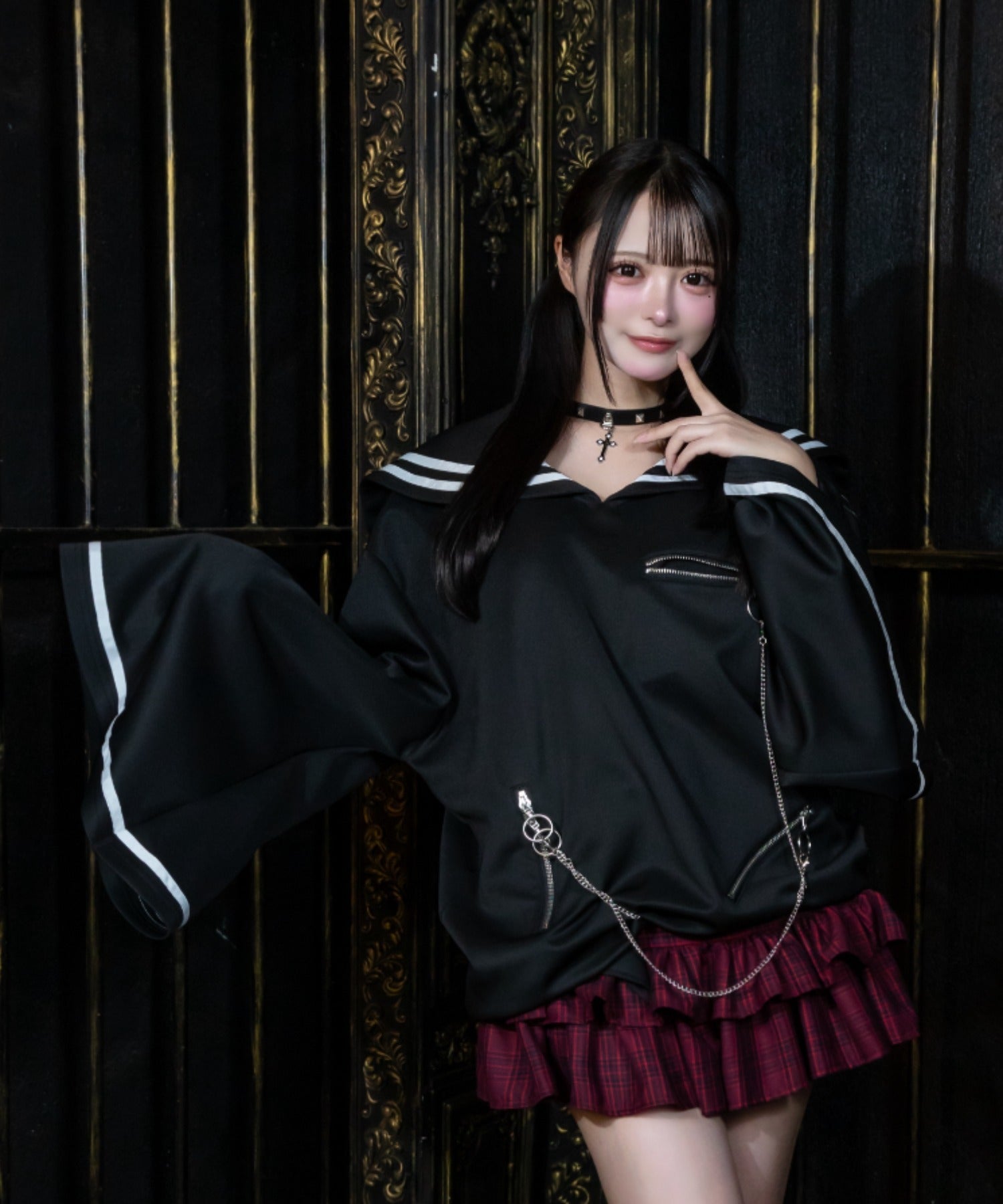 フレア袖セーラージャージプルオーバー– A AM STUDIO