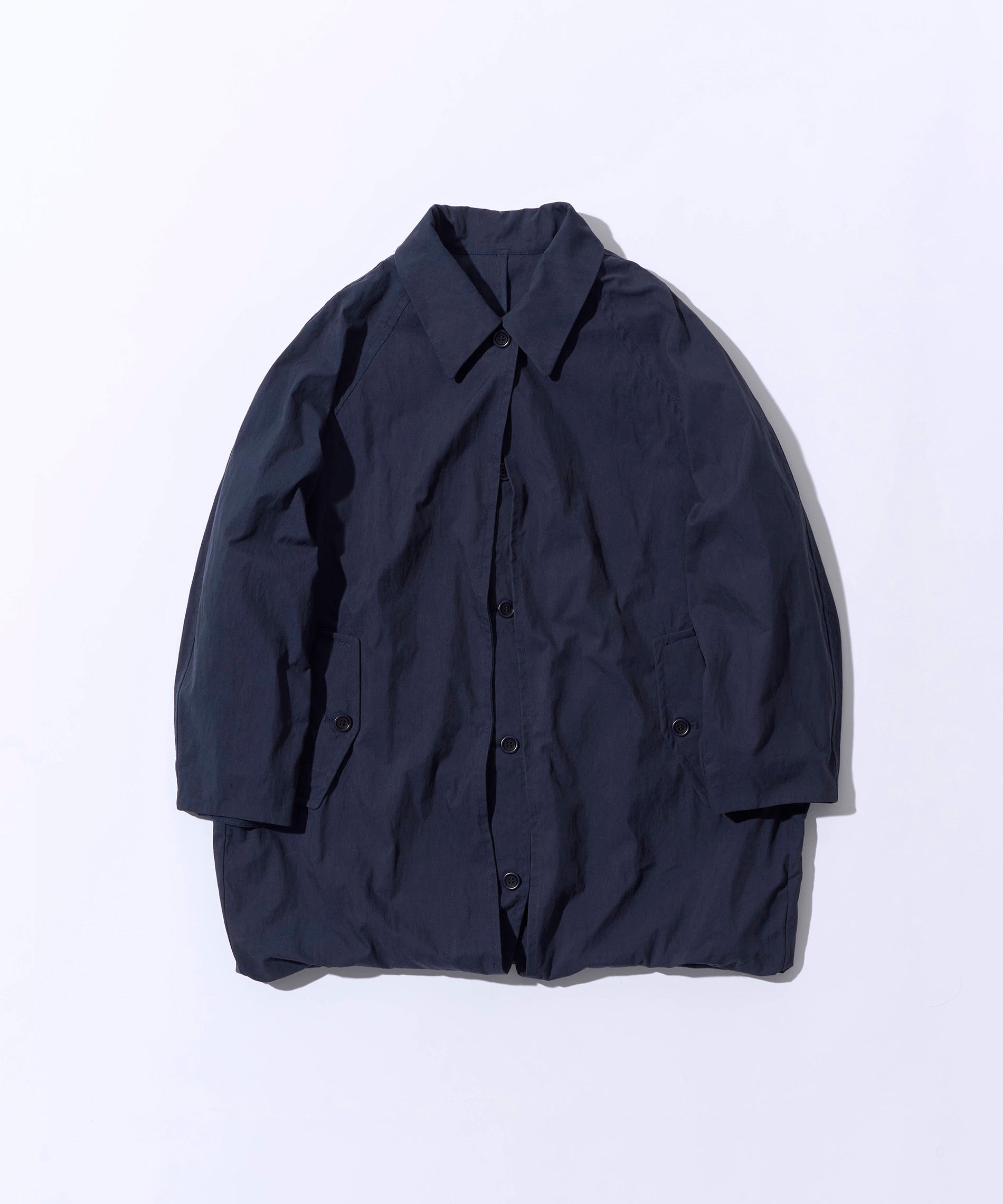 Cotton Nylon Over Collar Jacket navy – A.subjjject
