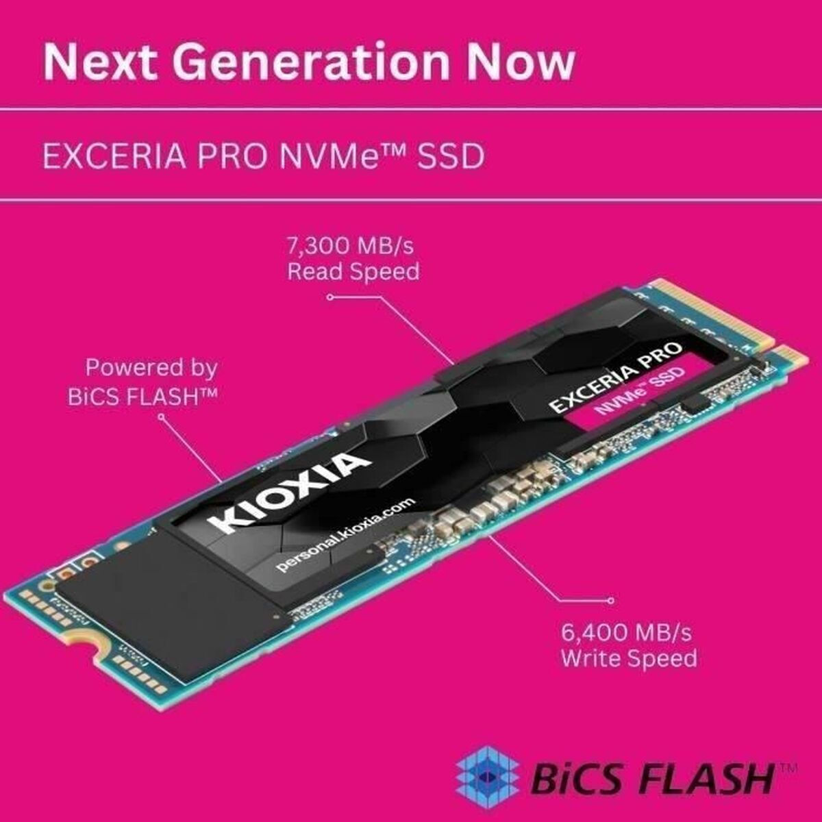 Kioxia Exceria Pro SSD 2TB M.2 NVMe PCI Express 4.0 LSE10Z002TG8