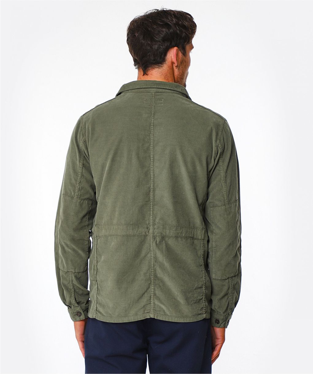Universal Works Green Needlecord MW Fatigue Jacket | Jules B