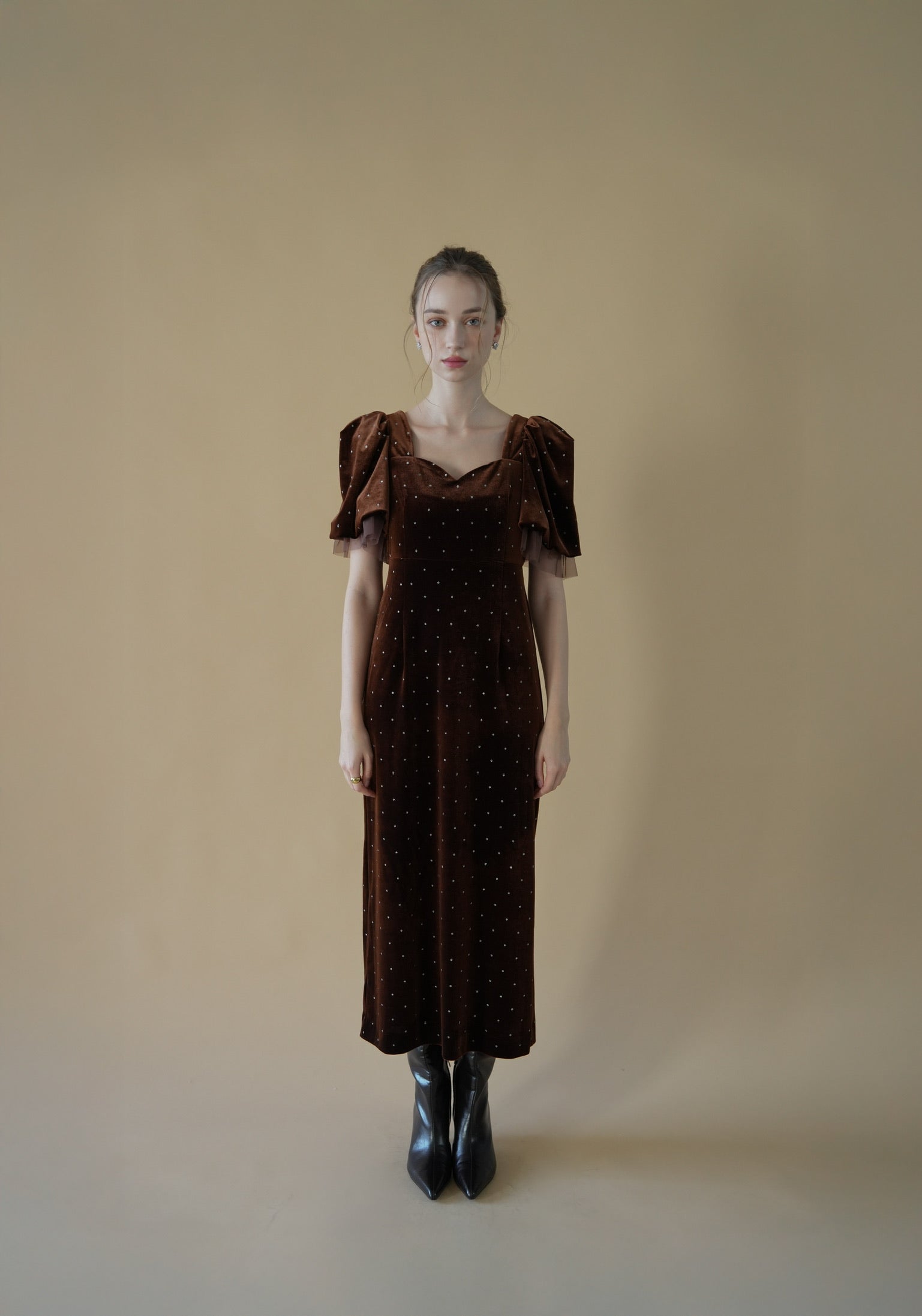 bijou dot velours dress – Acka online store