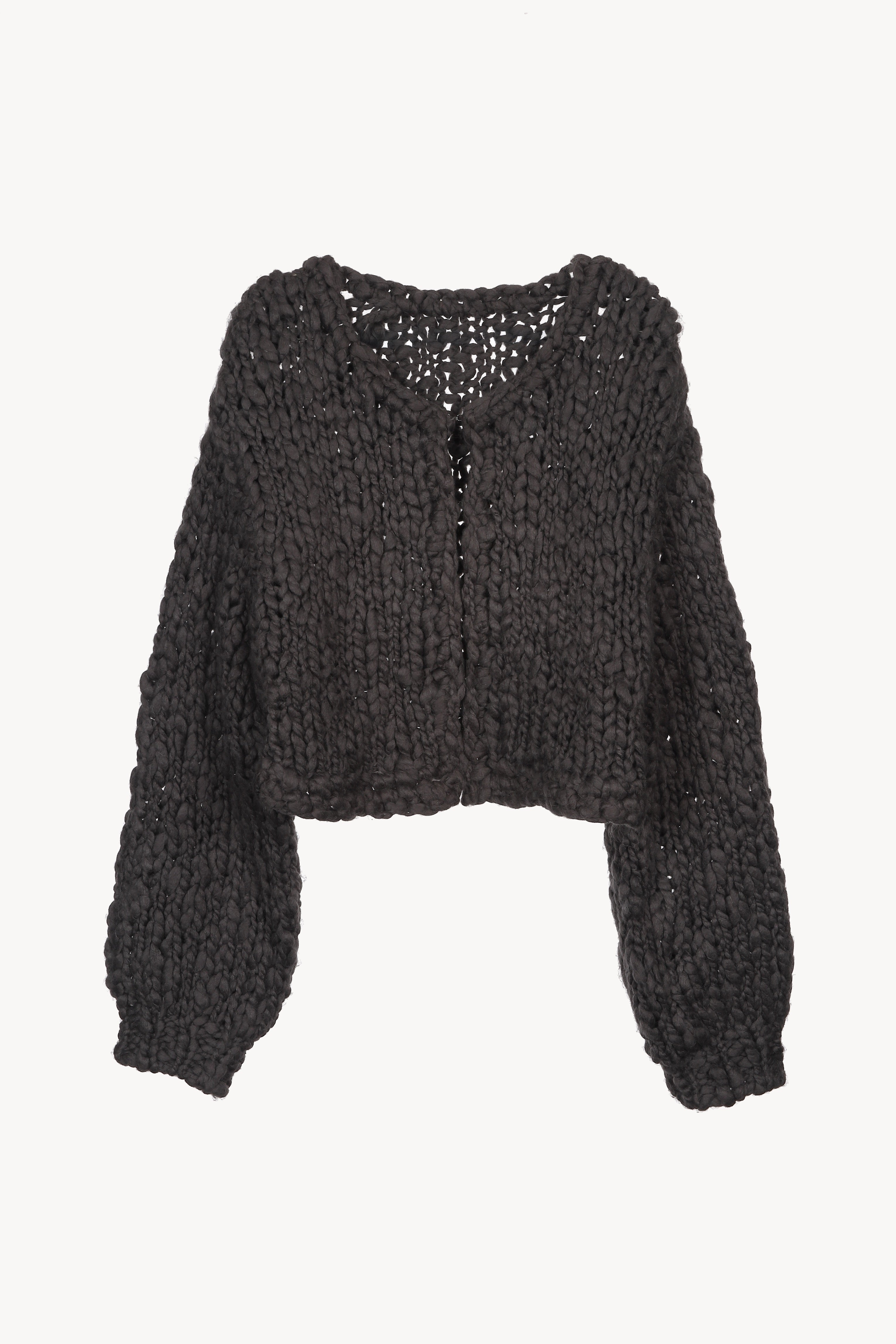 frill hand knit cardigan – Acka online store