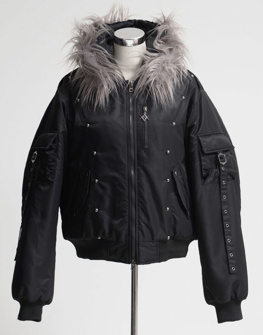 REFLEM【レフレム】スタッズ付きナイロンN2Bジャケット/全2色