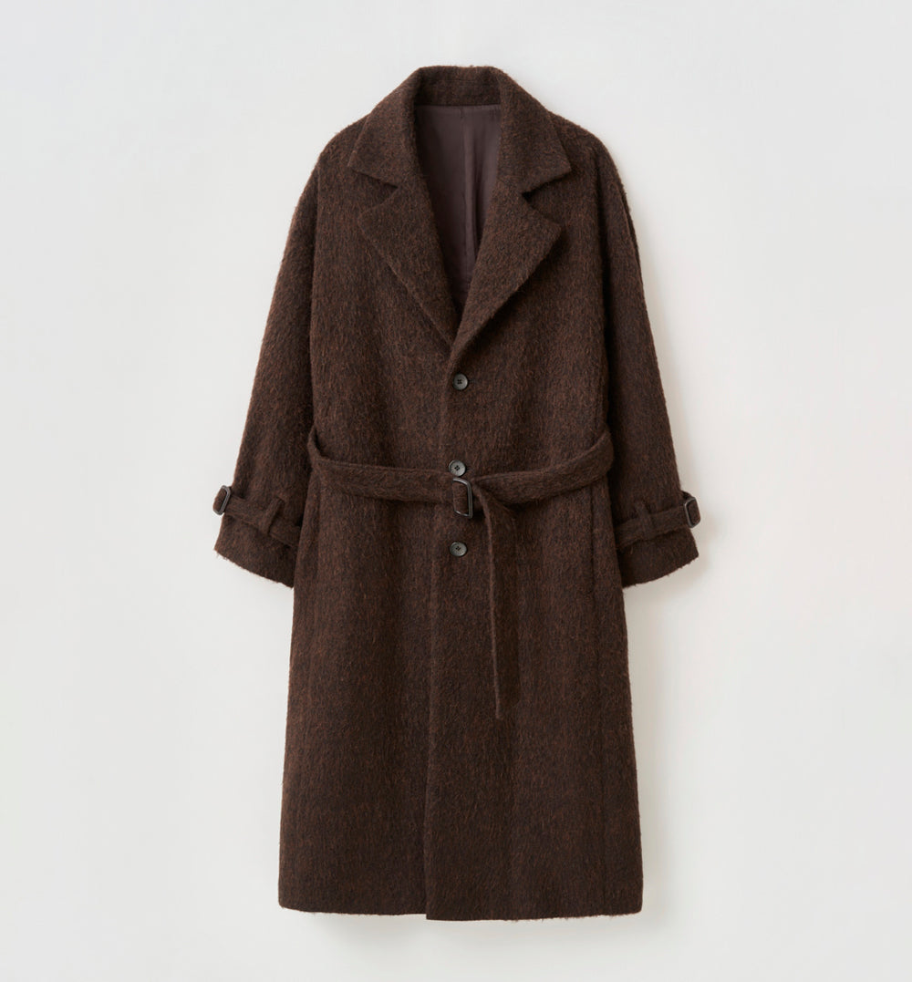 SHAGGY BELTED COAT (受注予約受付終了) – ABYTS