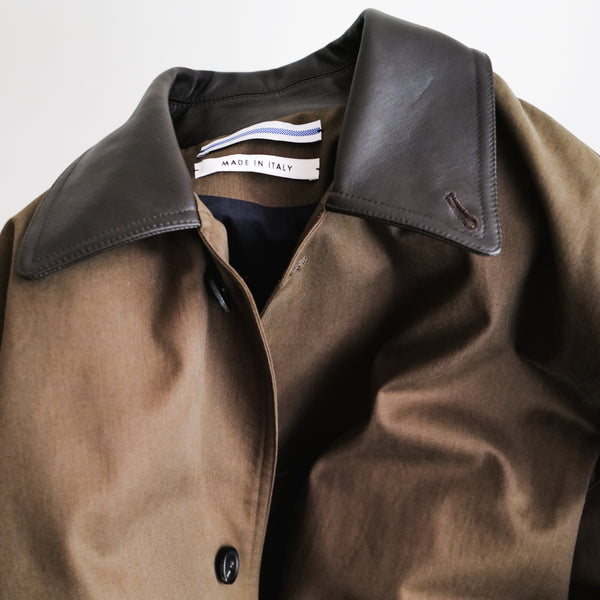 OVERSIZED BLOUSON WITH LEATHER PATCH – ABOUT