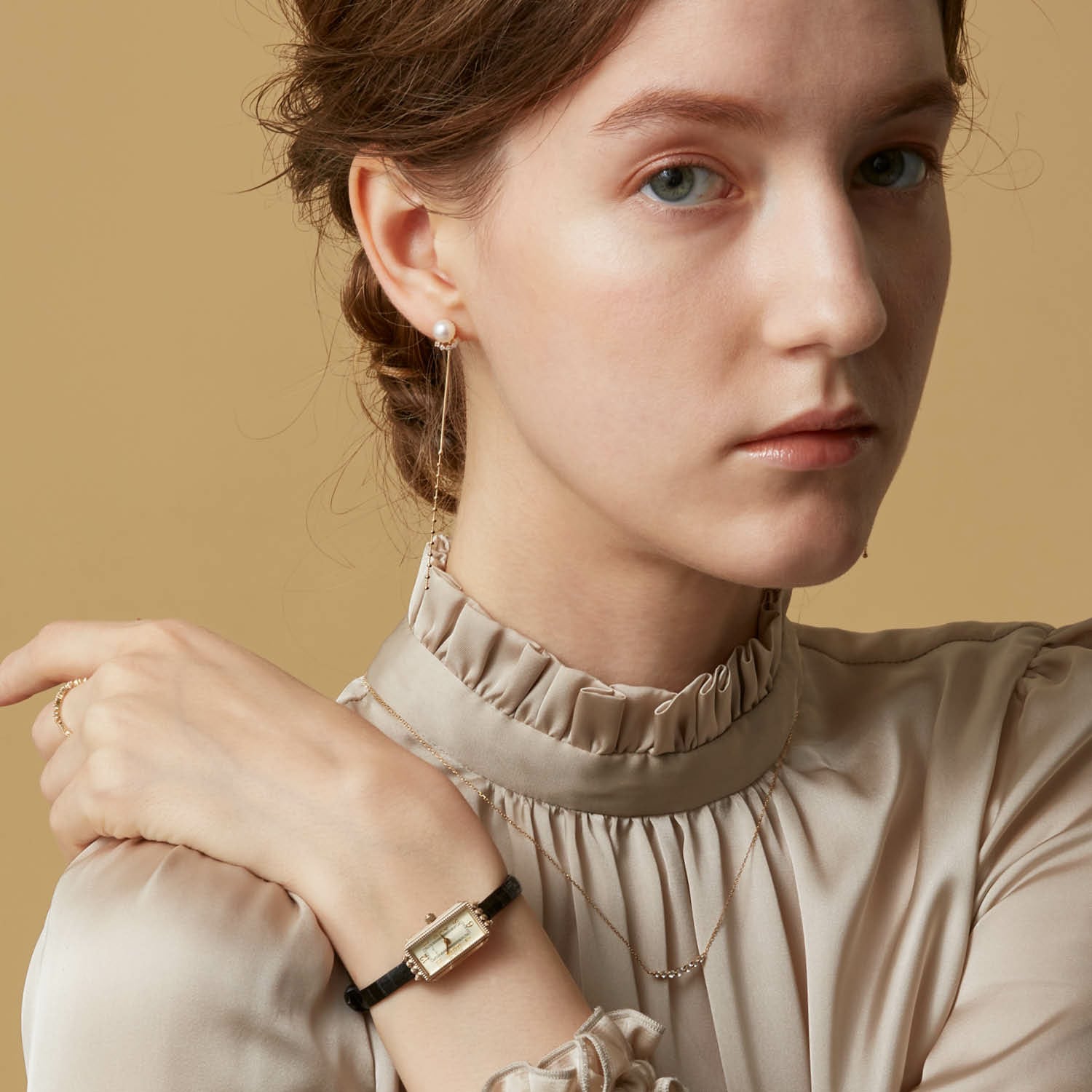 スクエアフェイス革ベルトウォッチ｜時計｜アガット 公式オンラインストア