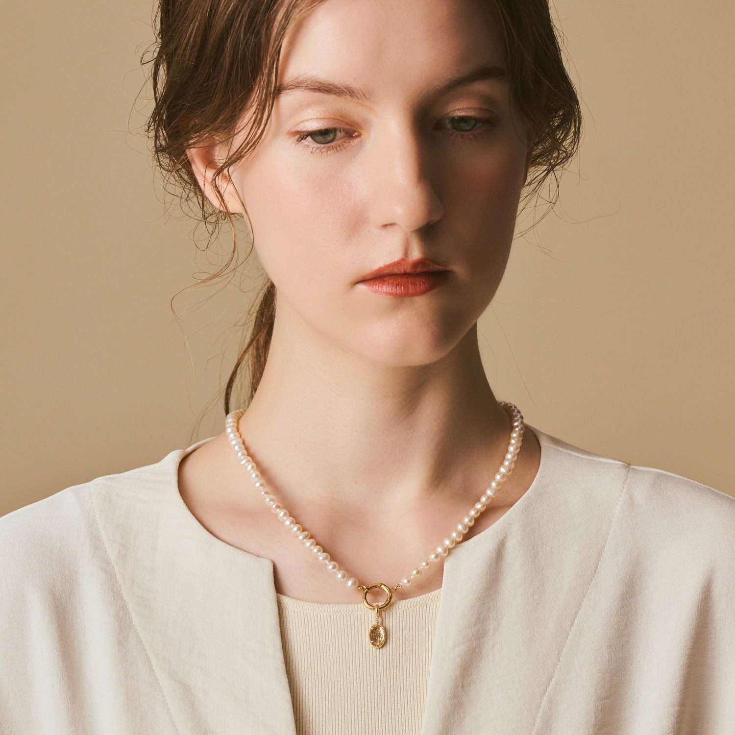 ゴールドパールネックレス｜ネックレス｜アガット 公式オンラインストア