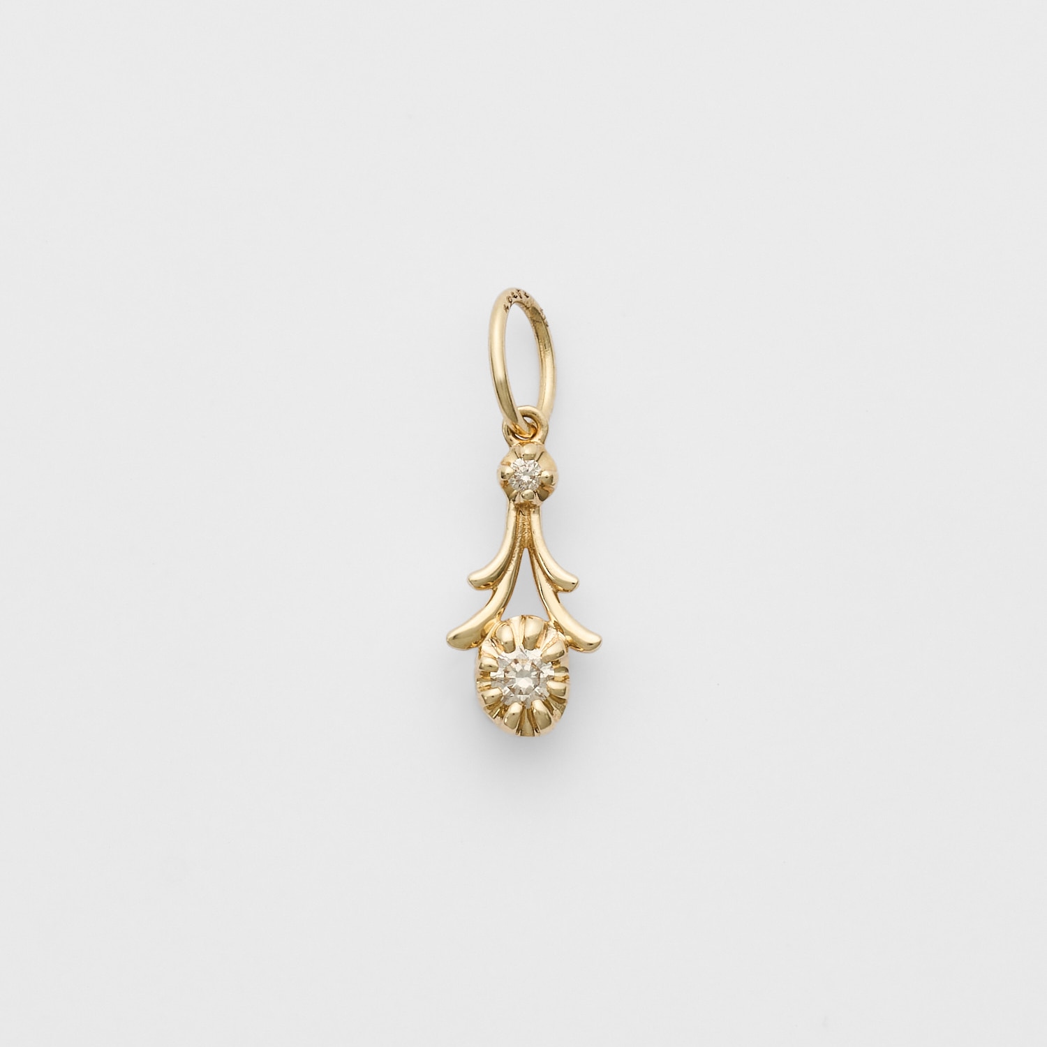 4月誕生石＞K10ダイヤモンドチャーム（0.05ct）｜ネックレスチャーム