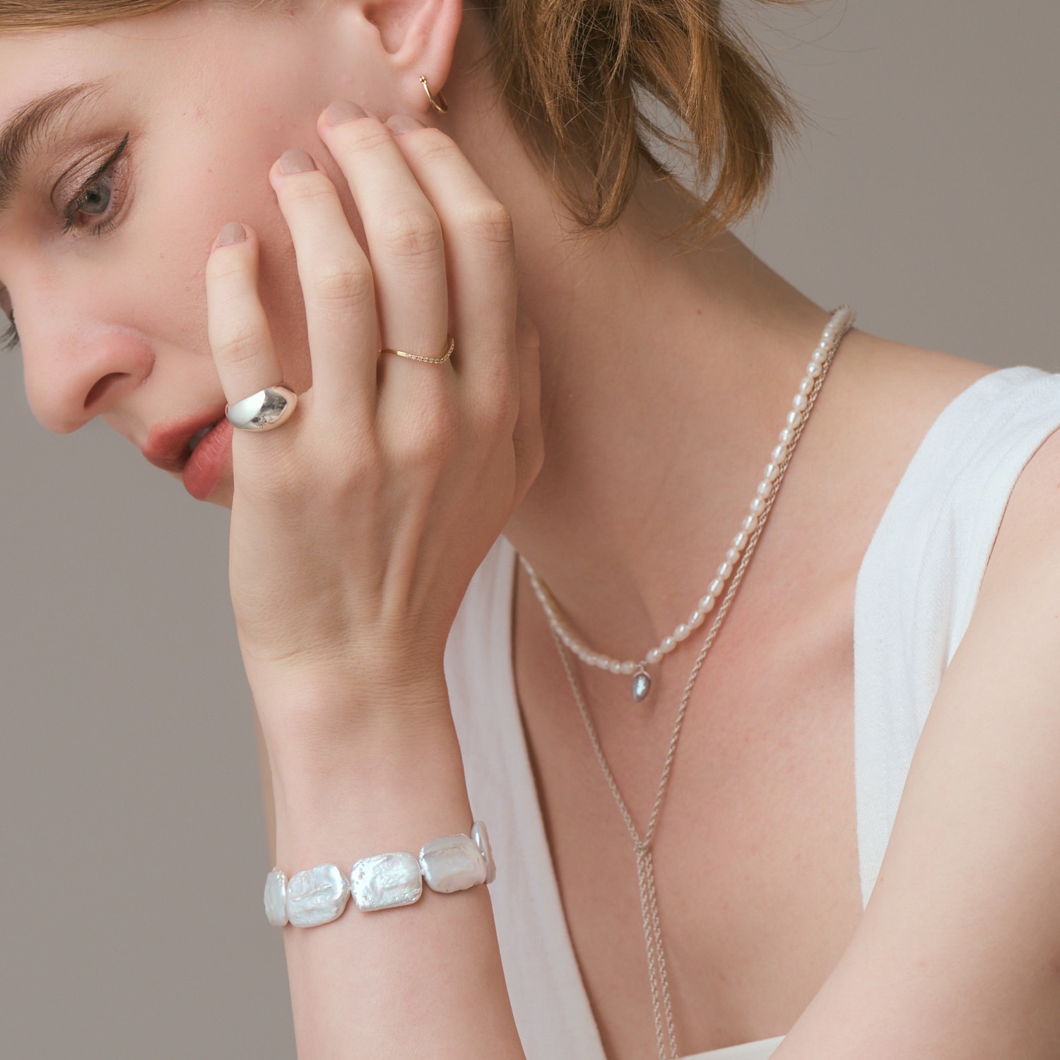 ゴールド淡水パールブレスレット｜ブレスレット｜アガット 公式