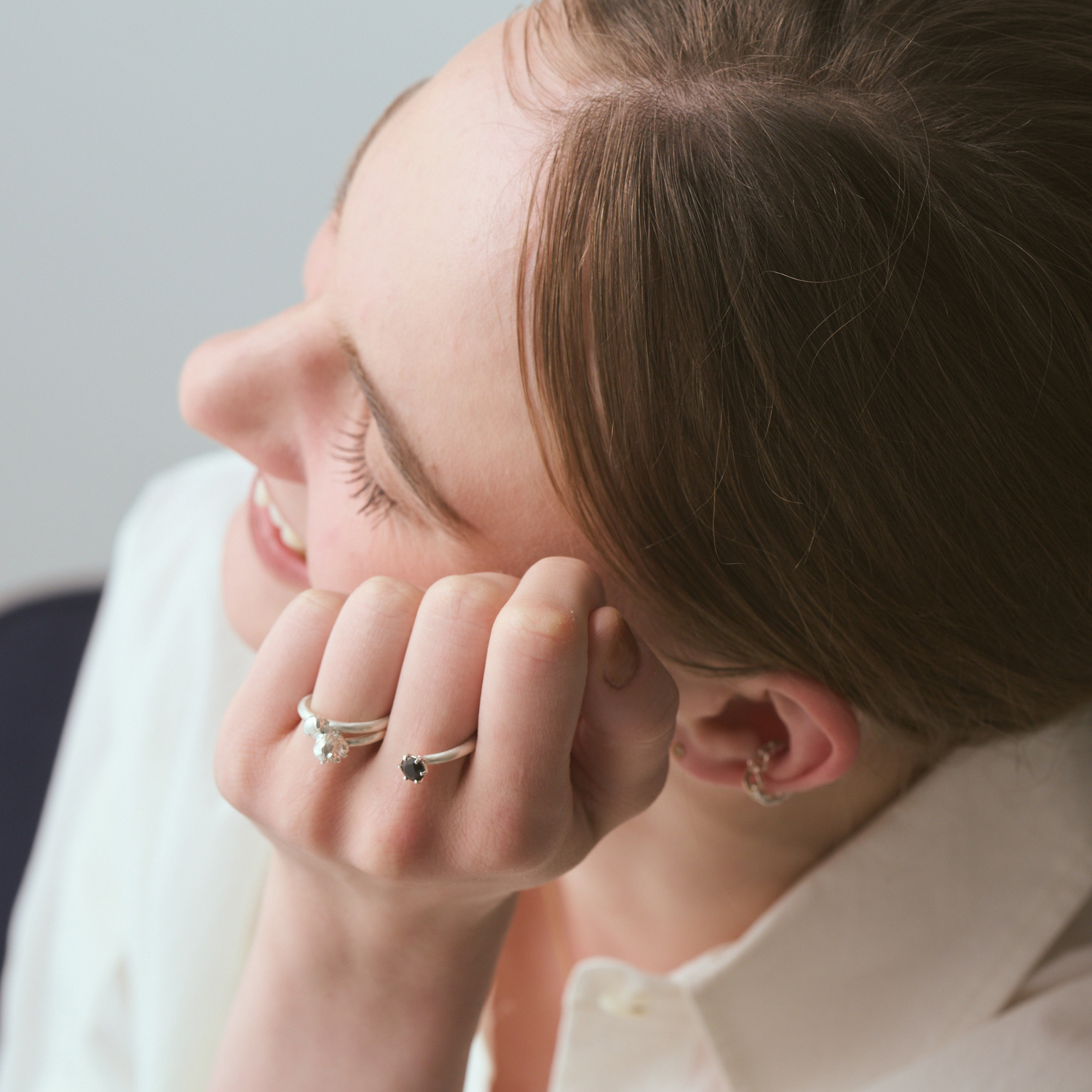 獅子座＞シルバーオブシディアンリング｜リング｜アガット 公式