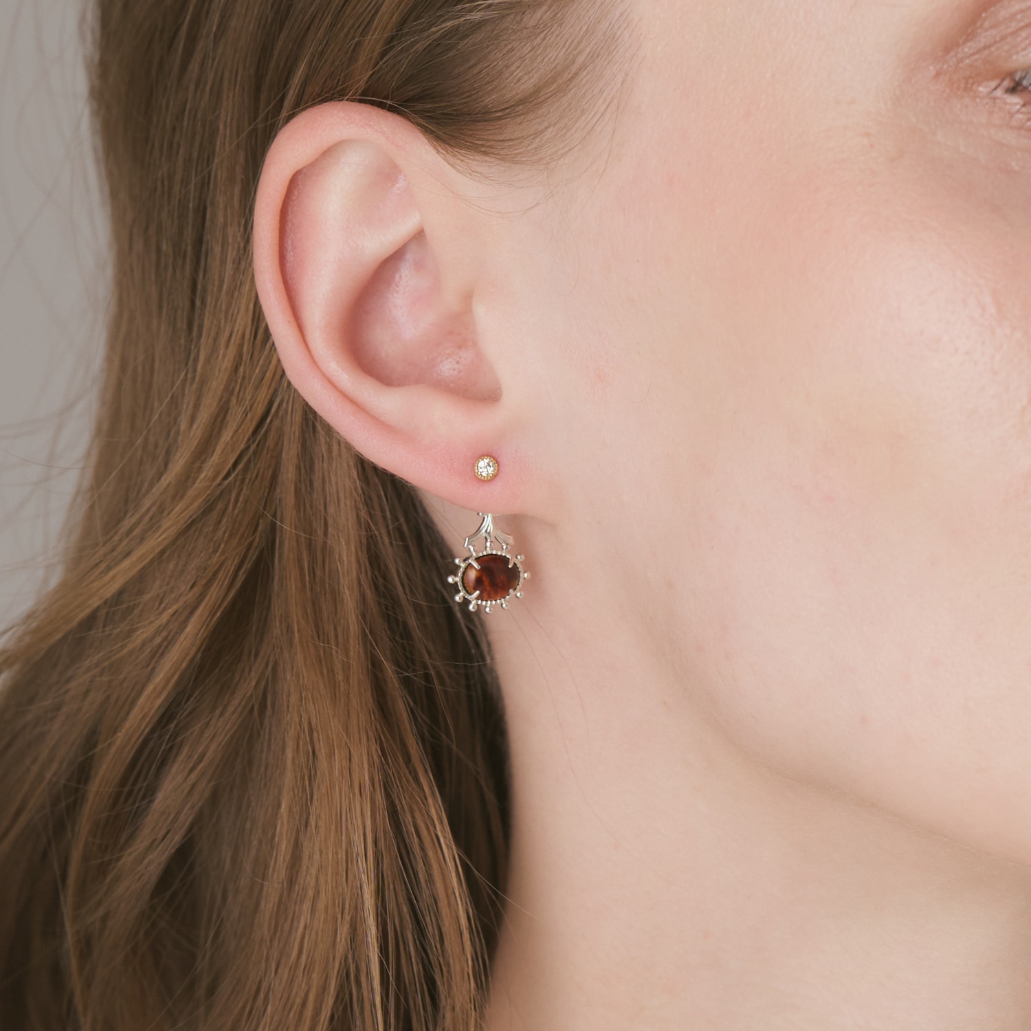 シルバーアンバーピアスチャーム｜ピアスチャーム｜アガット 公式