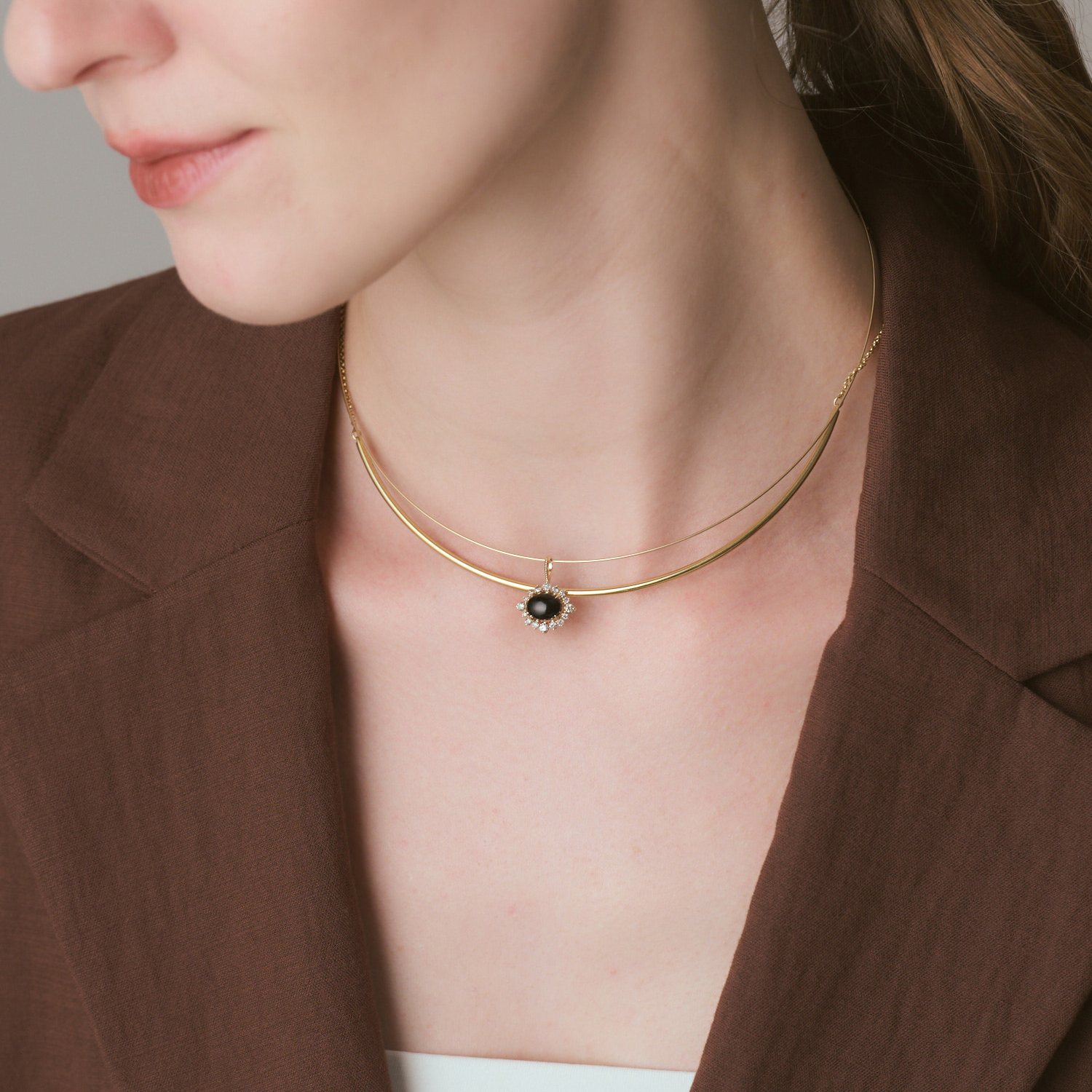 K10ジェット／ダイヤモンドチャーム｜ネックレスチャーム｜アガット