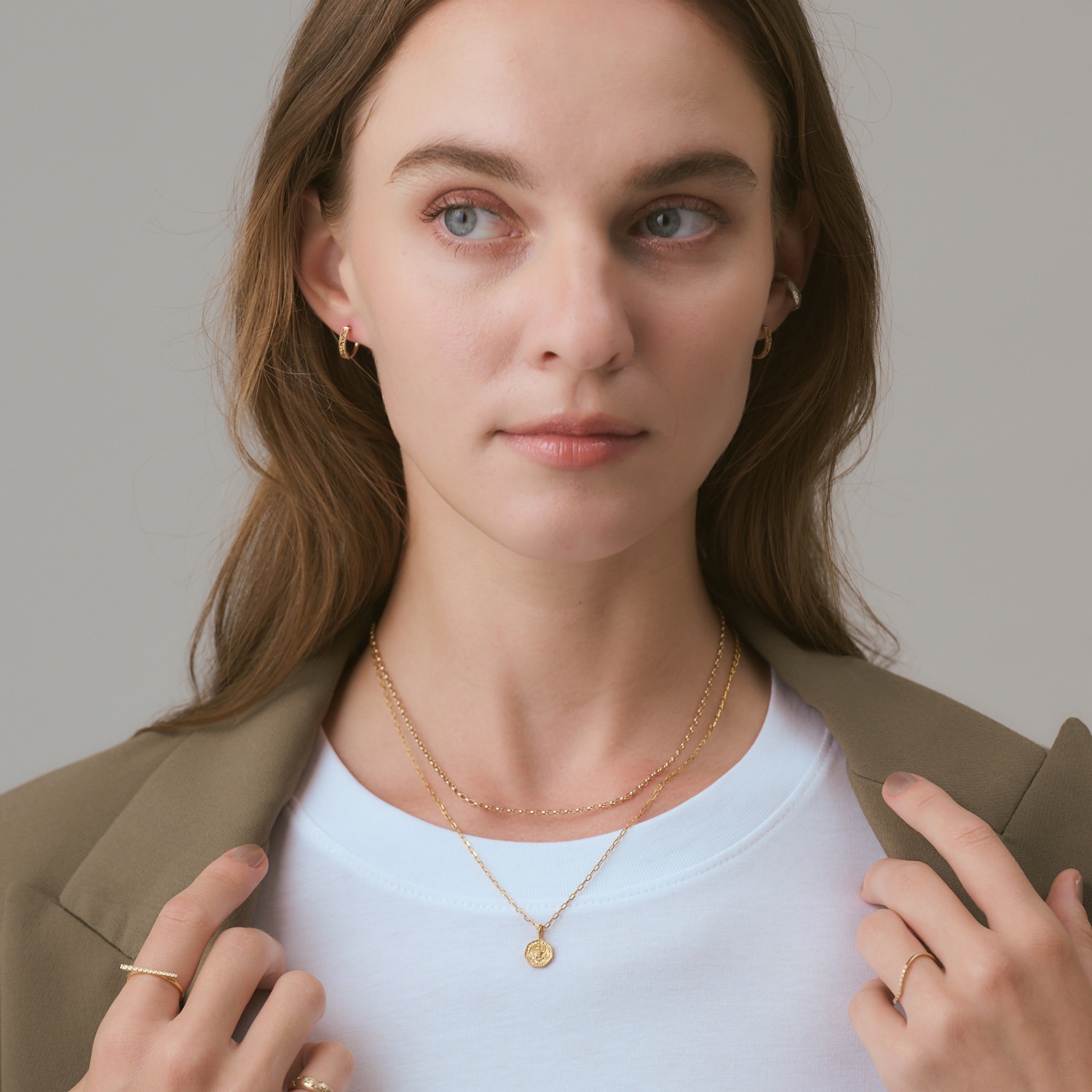 WEB限定》3月誕生石／ゴールドアクアマリンチャーム｜ネックレス