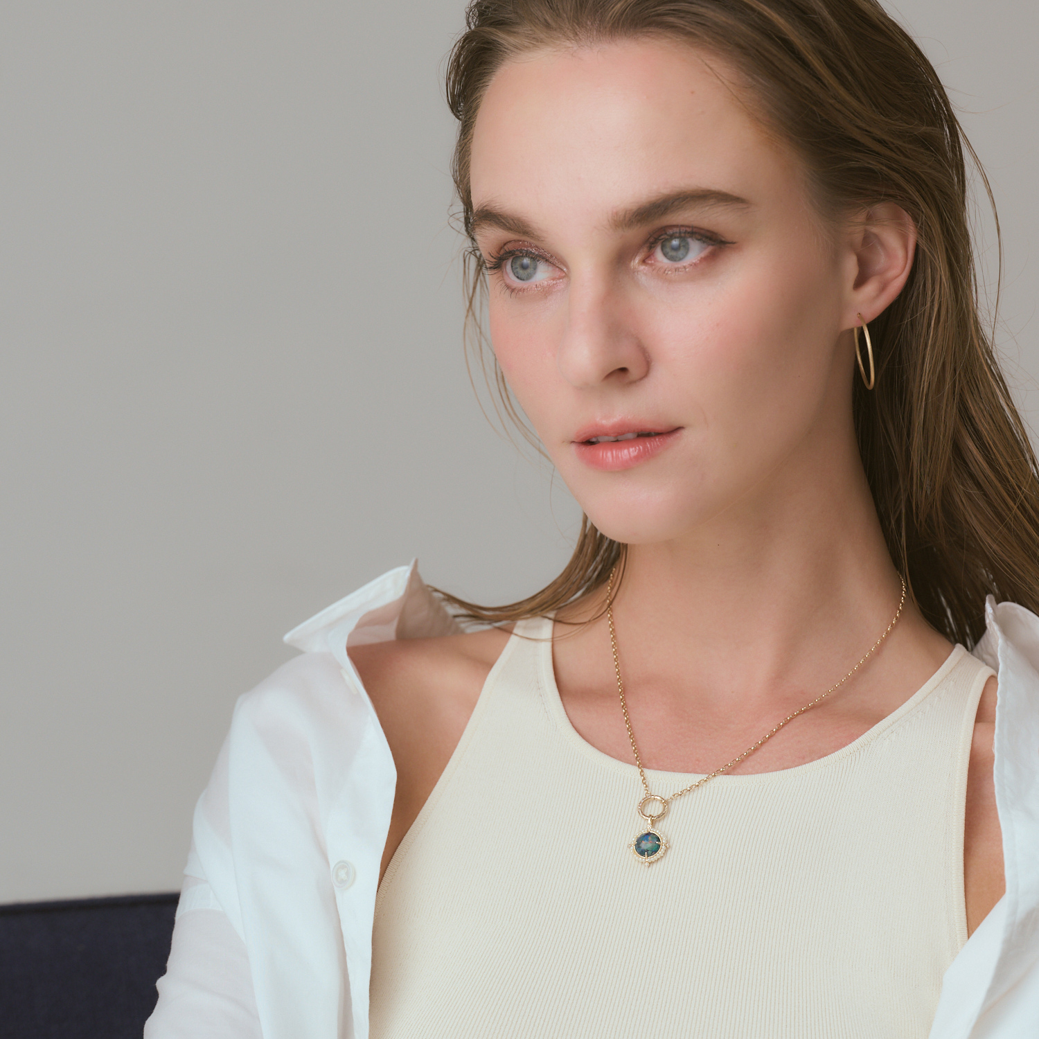 K10モザイクオパール／マルチストーン／淡水パールチャーム