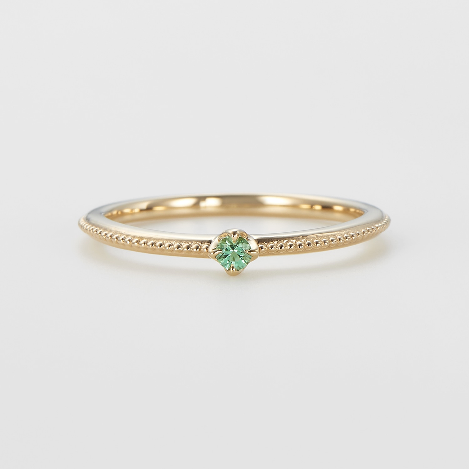 5月誕生石＞K10エメラルドピンキーリング（マザー）｜ピンキーリング