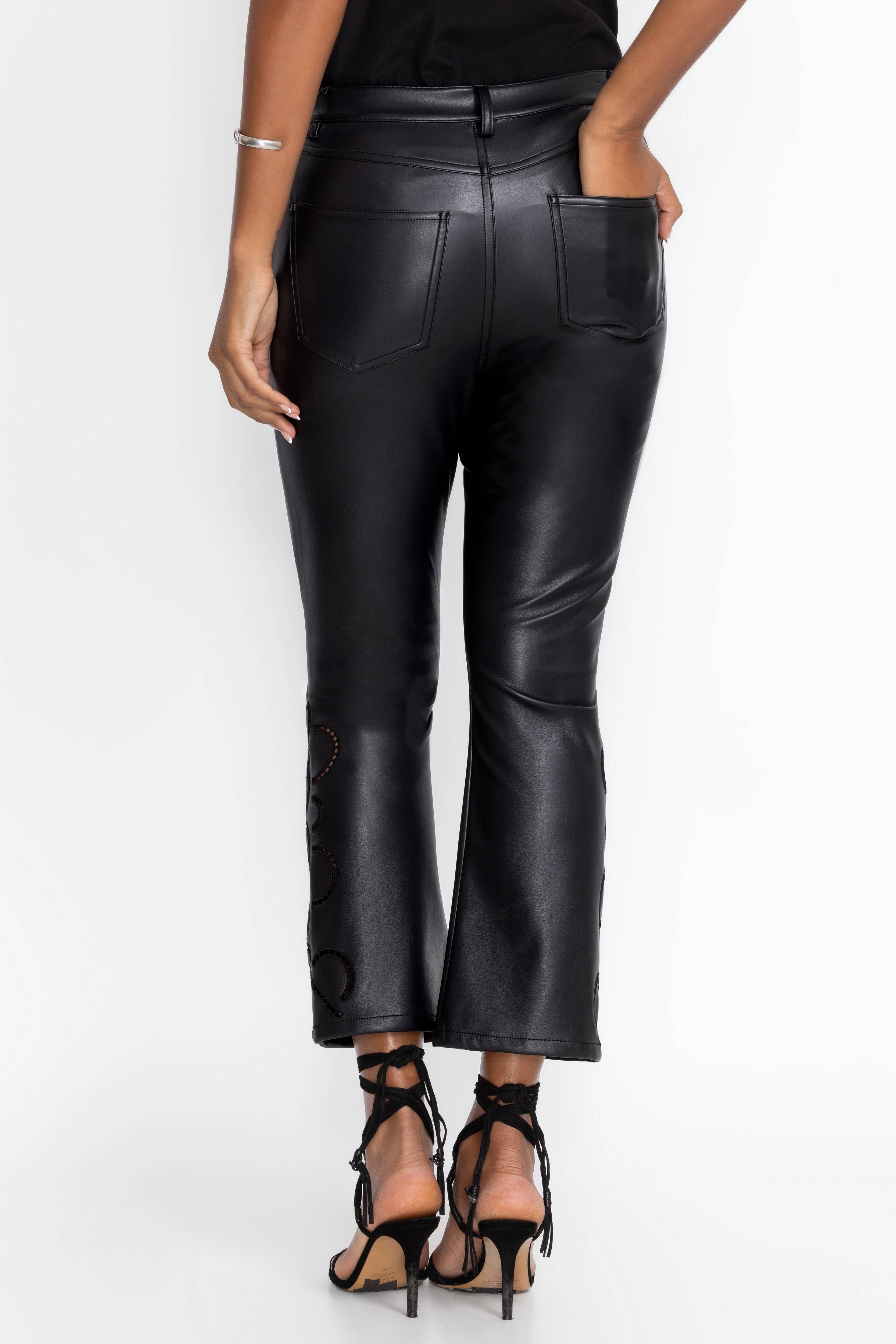Buy THE CROPPED BABY BOOT VEGAN LEATHER PANT | Johnny Was