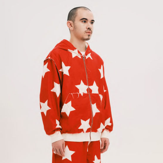 Pla25ssj11_Red | Star zip-up jacket | Color:Red【PLATEAU STUDIO_