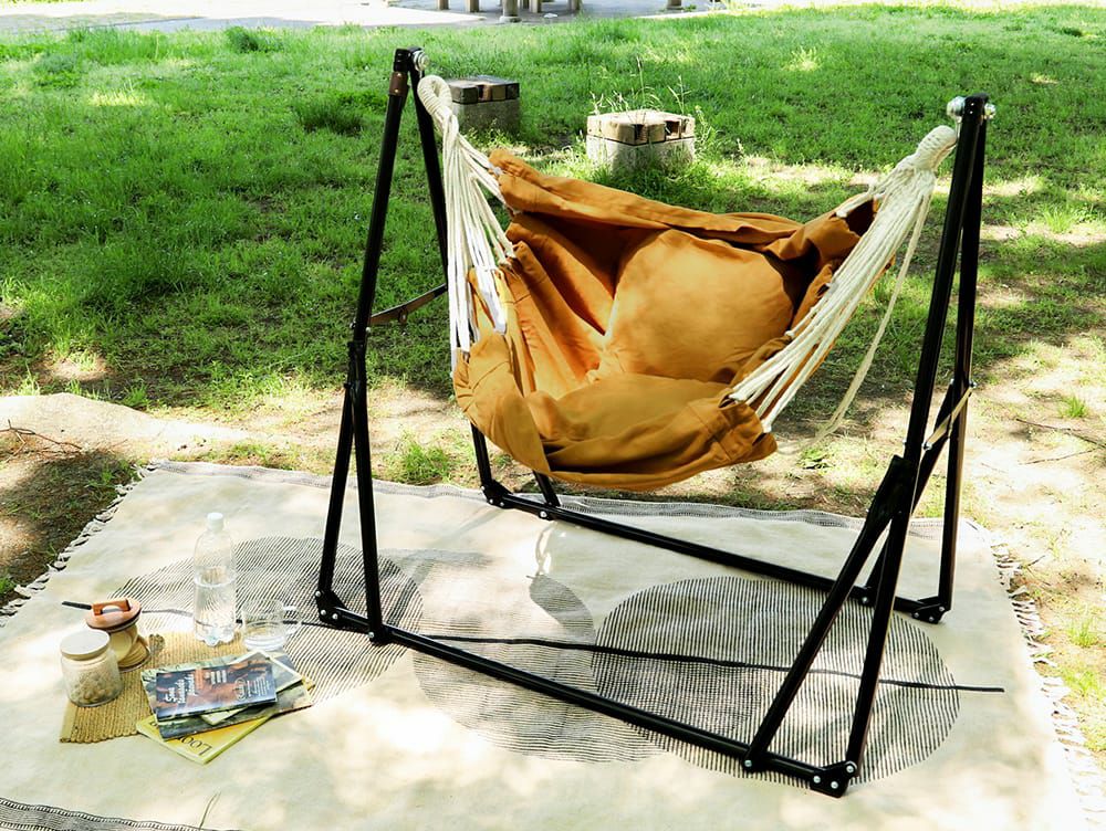 ハンモック 自立式 3way 室内 屋外 一人用 5点セット | a.depeche