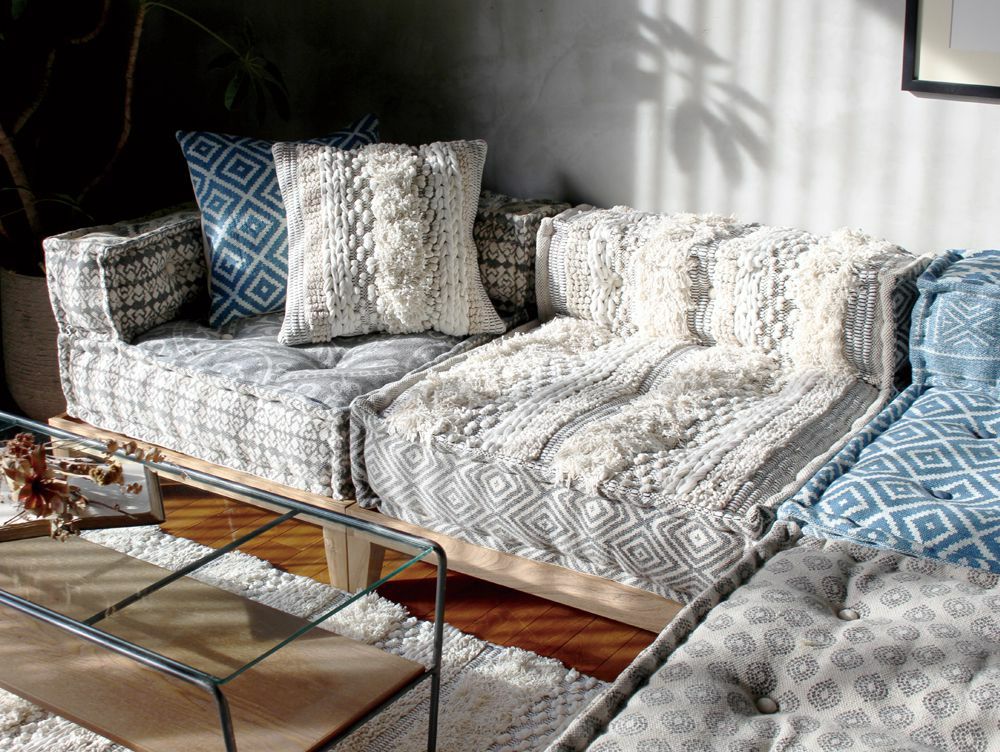 送料無料】ブロック マルチ ソファ コーナー ジオ グレー - a.depeche