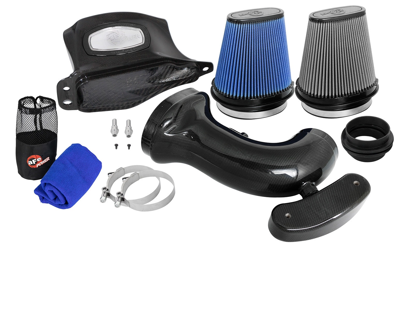 Black Series Momentum Carbon Fiber Cold Air Intake System w/Dual