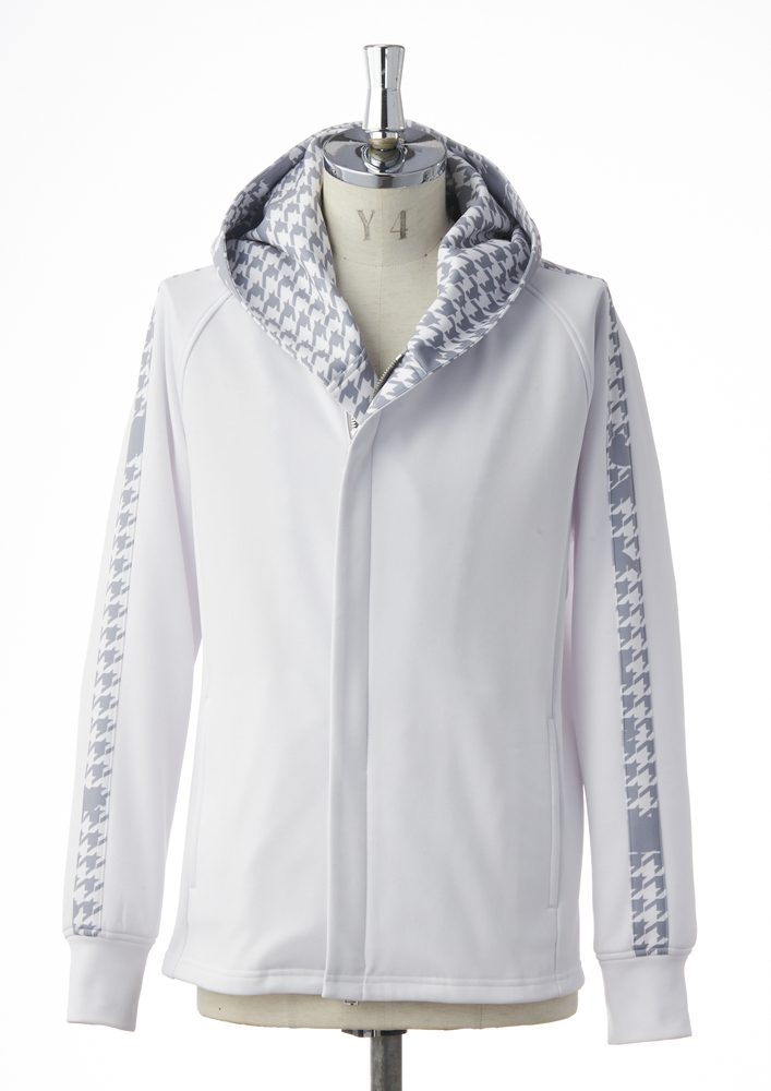 AKM】TEXBRID HIGH-GAGE JERSEY SOLID WRAP HOODED -BLACK-