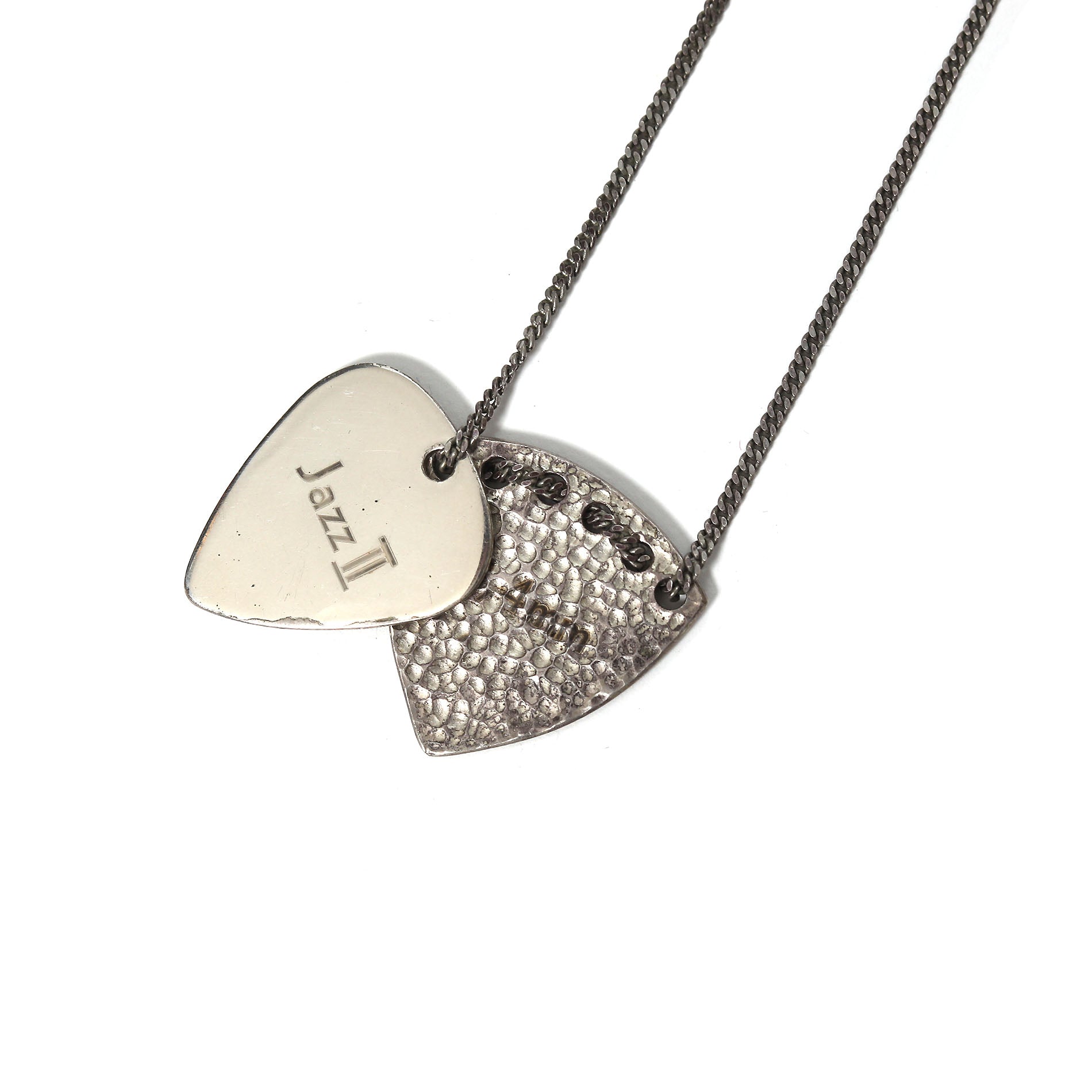 Maison Martin Margiela SS08 Silver Guitar Pick Necklace - Ākaibu Store