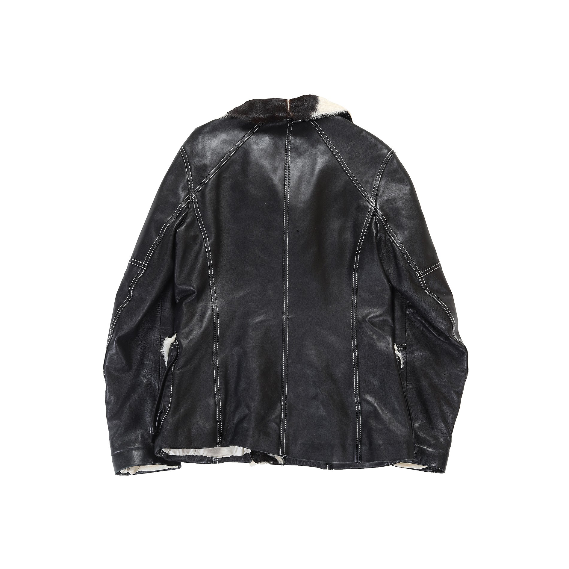 Alexander McQueen 1990s Calf Hair Leather Jacket - Ākaibu Store