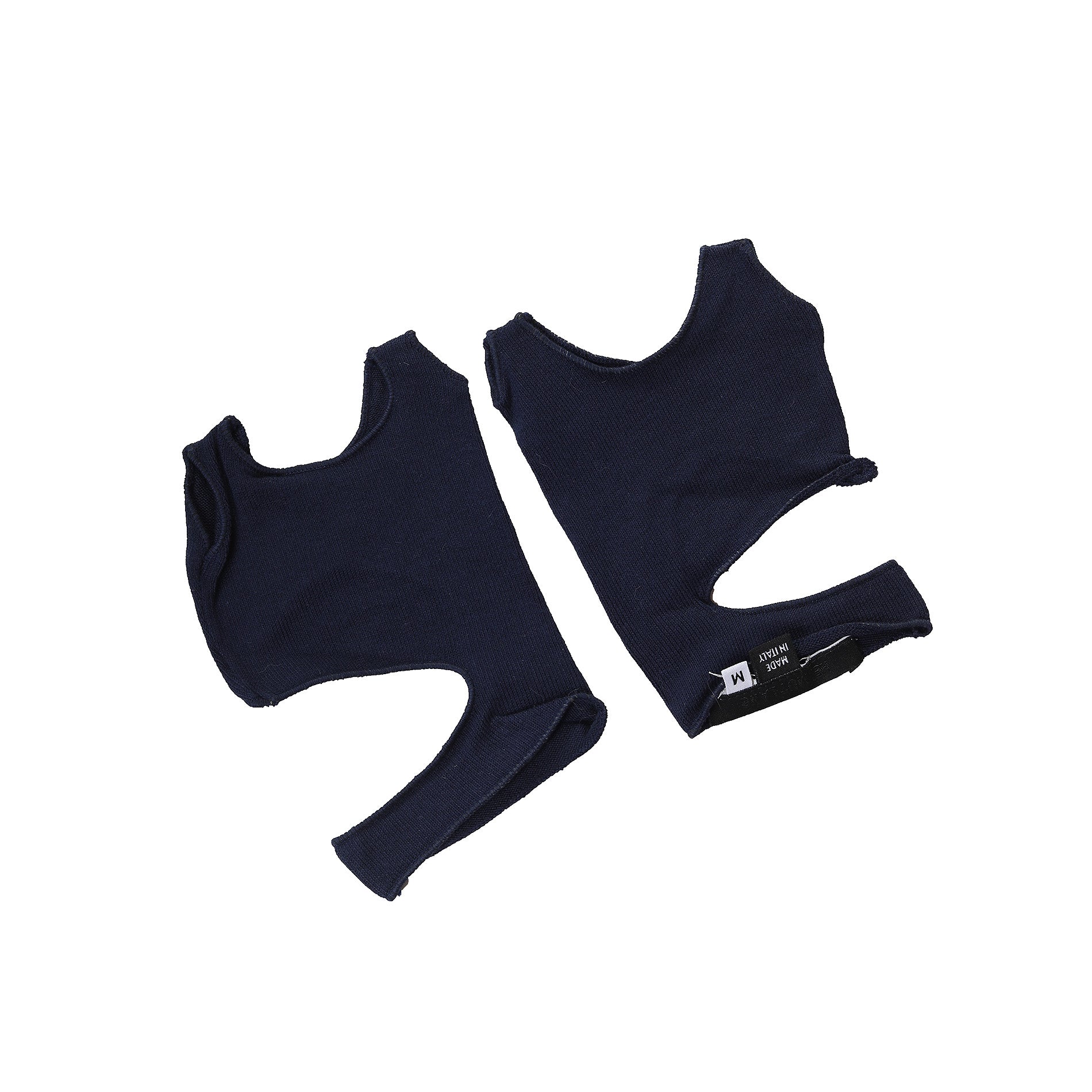 Helmut Lang SS04 Navy Cut Out Gloves - Ākaibu Store